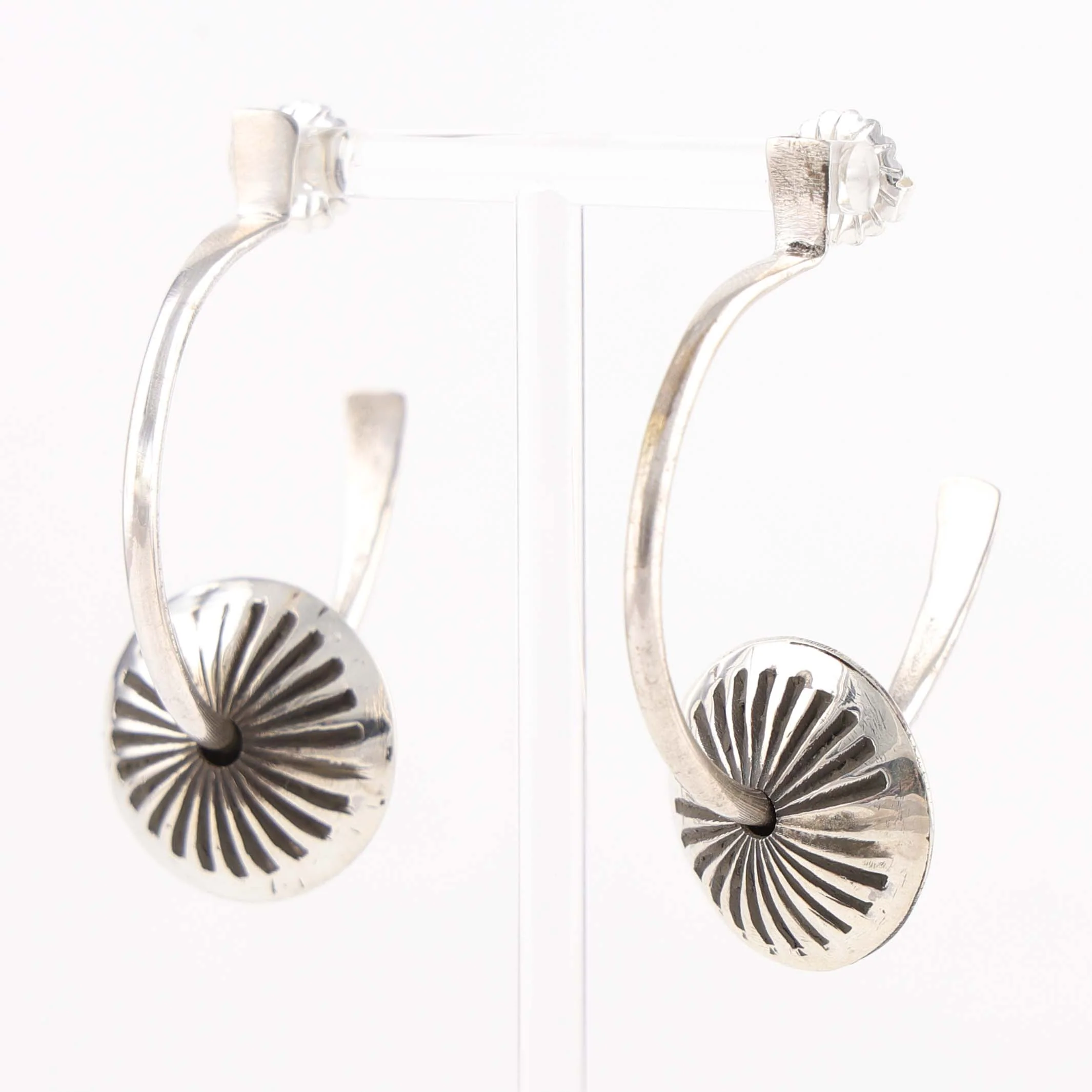 Hoop and Bead Earrings - Image 2