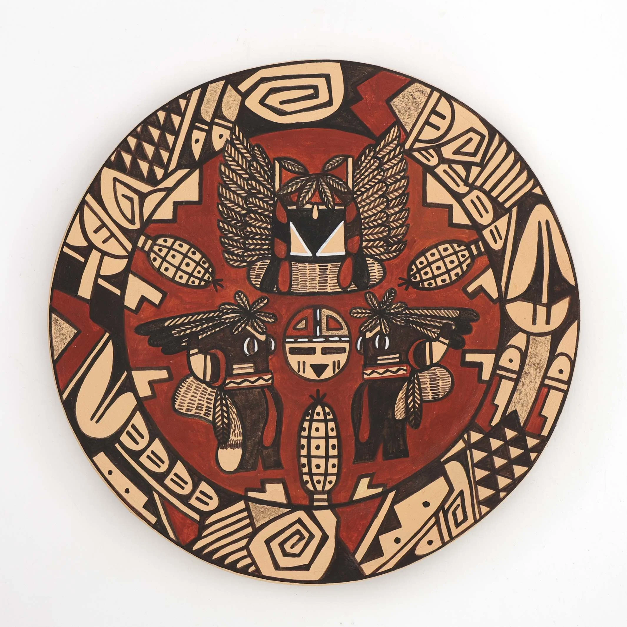 Hopi Polychrome Kachina Plate