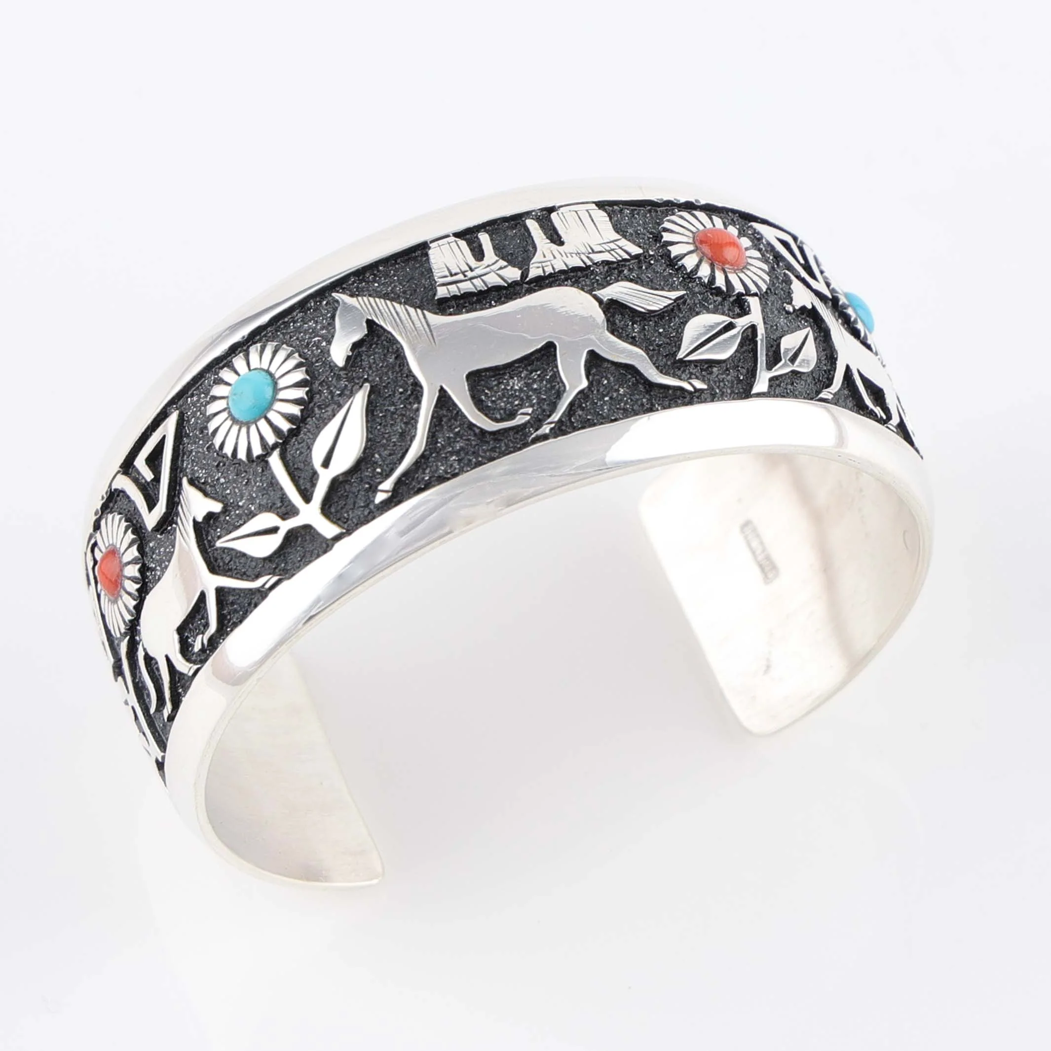 Horse and Flower Cuff