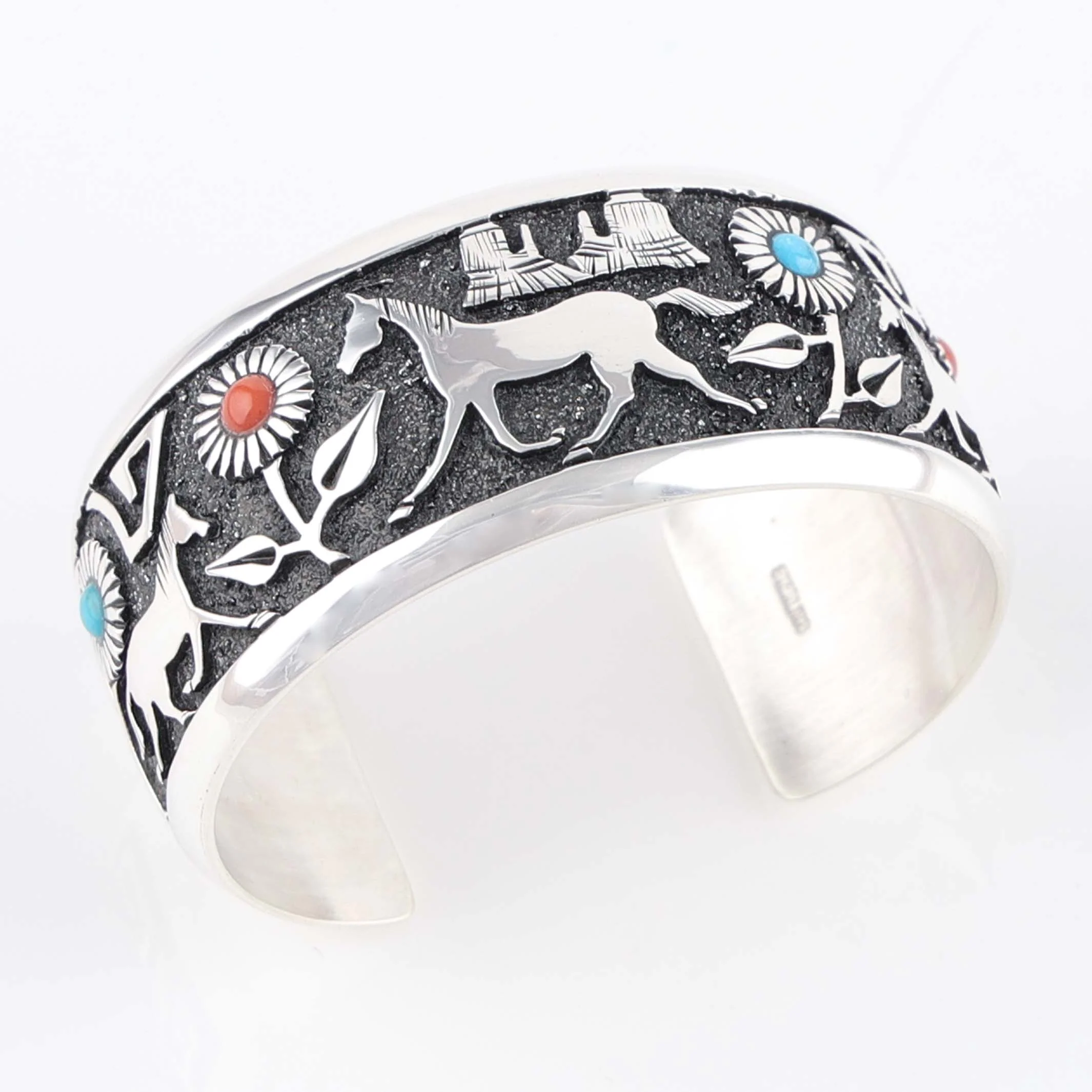 Horse and Flower Cuff