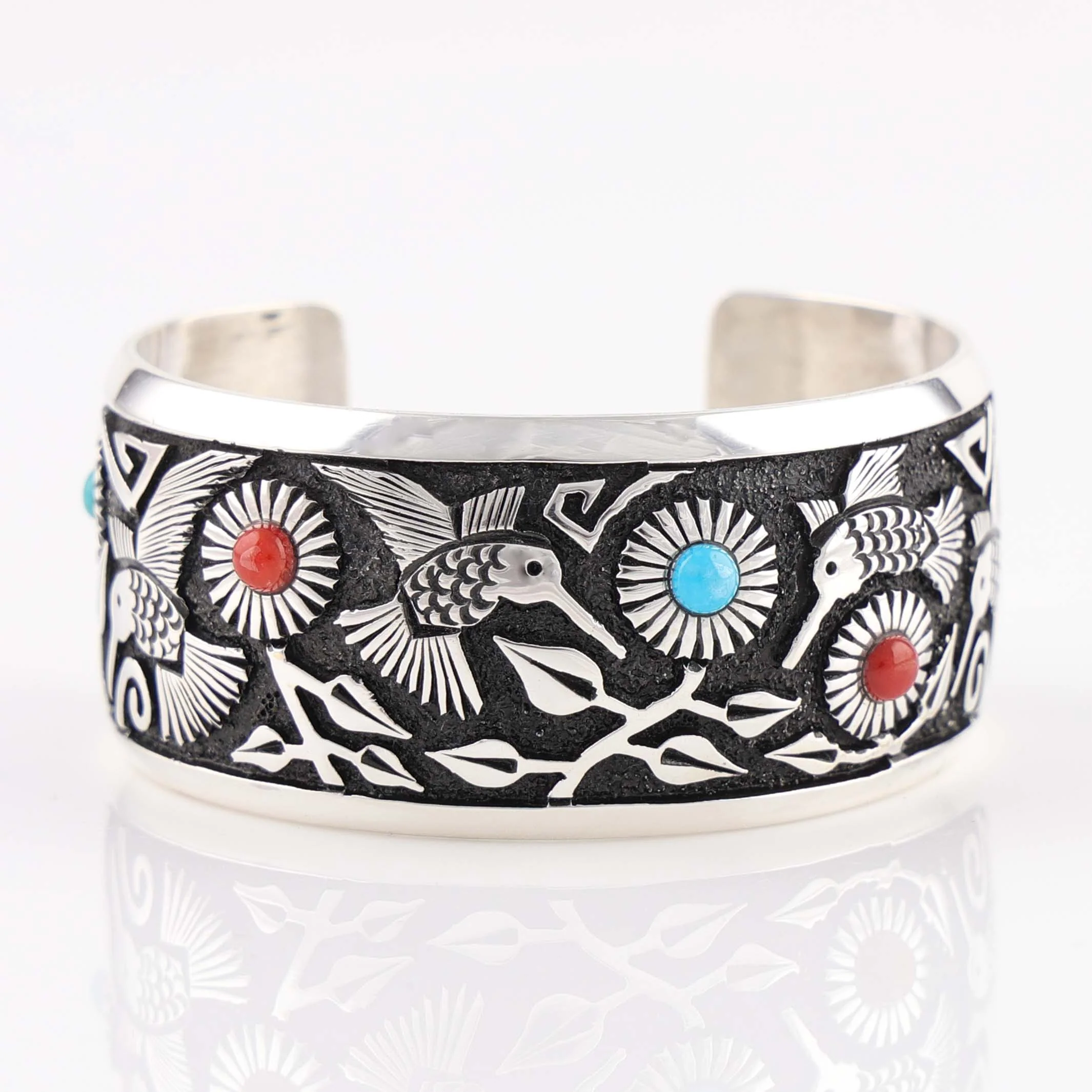 Hummingbird and Flower Cuff - Image 2