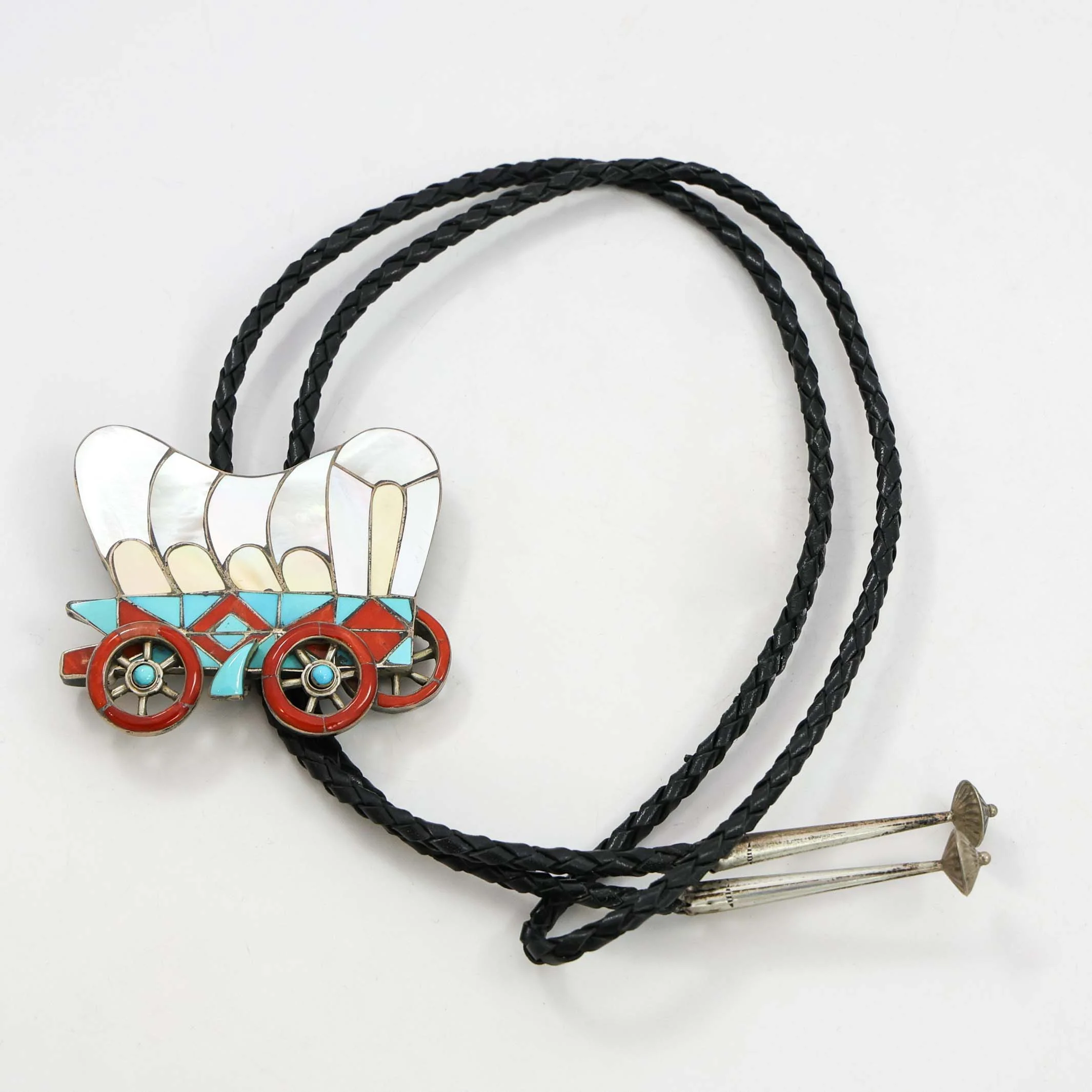 Inlay Wagon Bolo Tie - Image 2