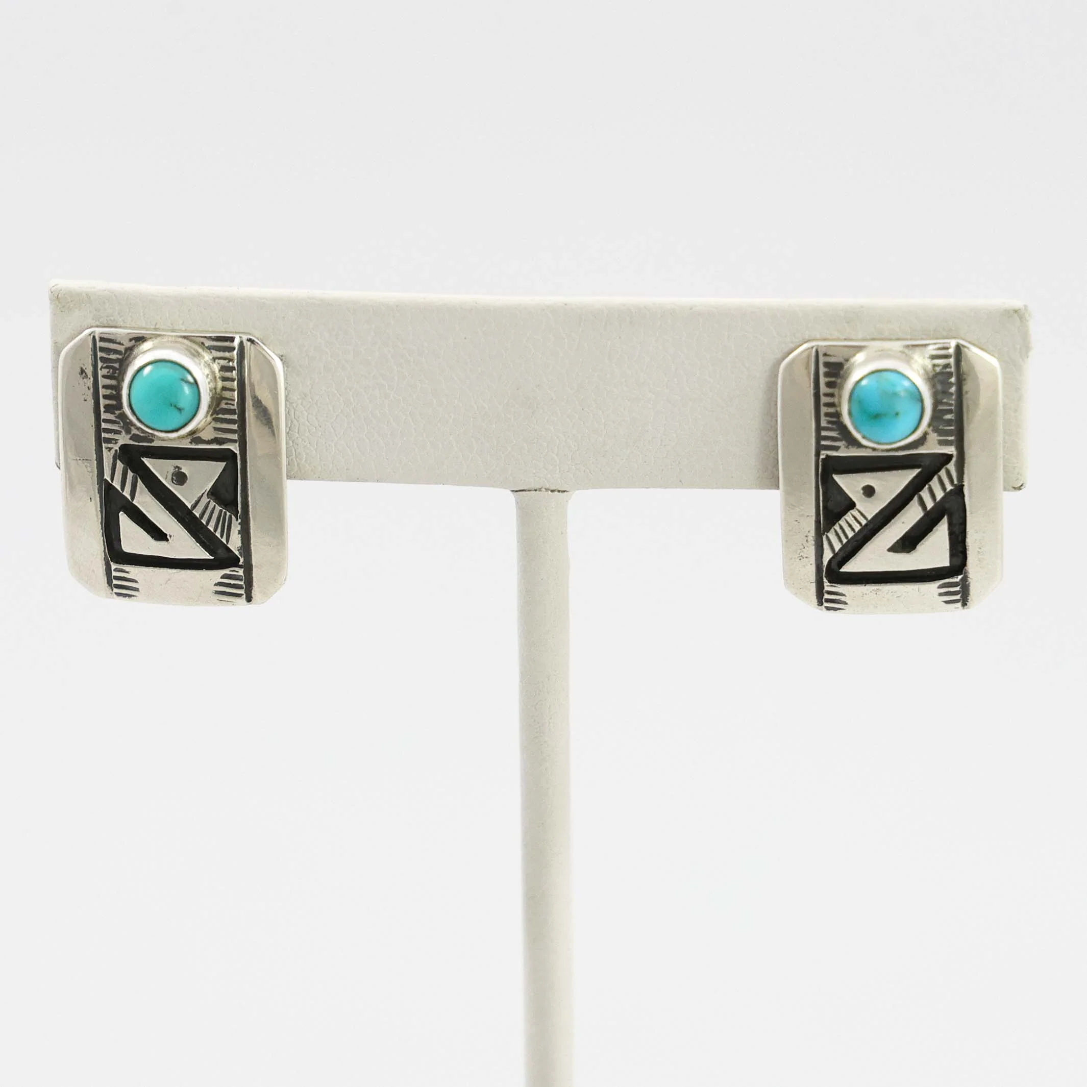Kingman Turquoise Clip Earrings