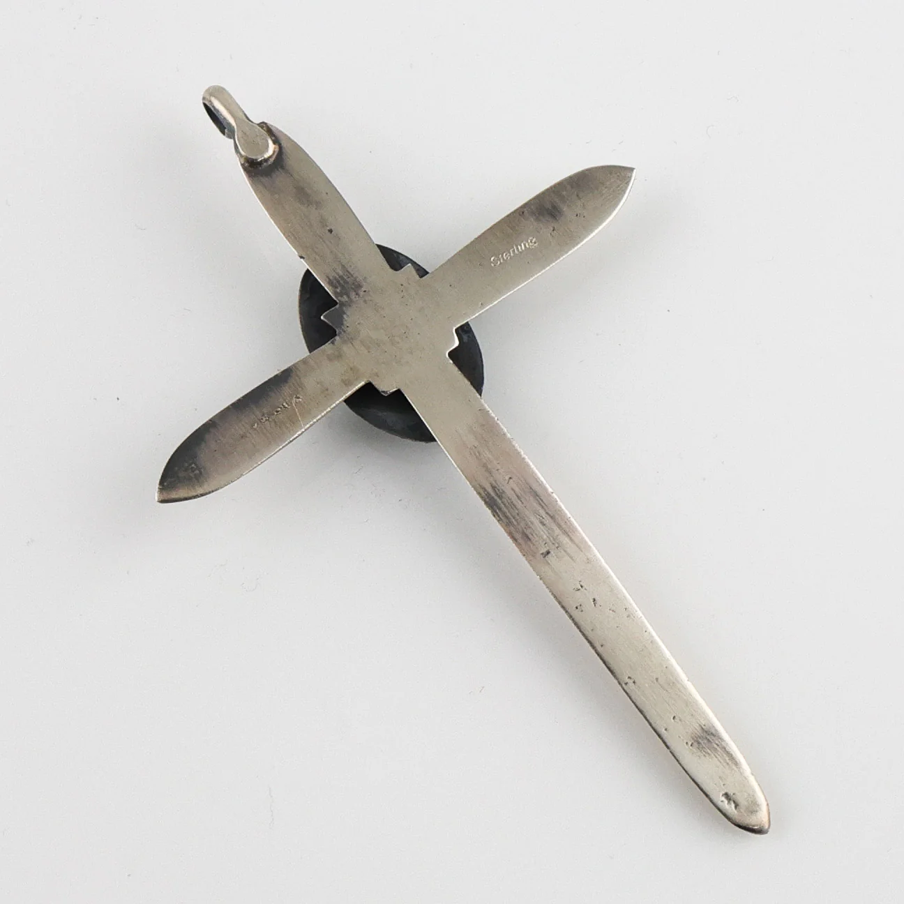 Kingman Turquoise Cross Pendant - Image 3