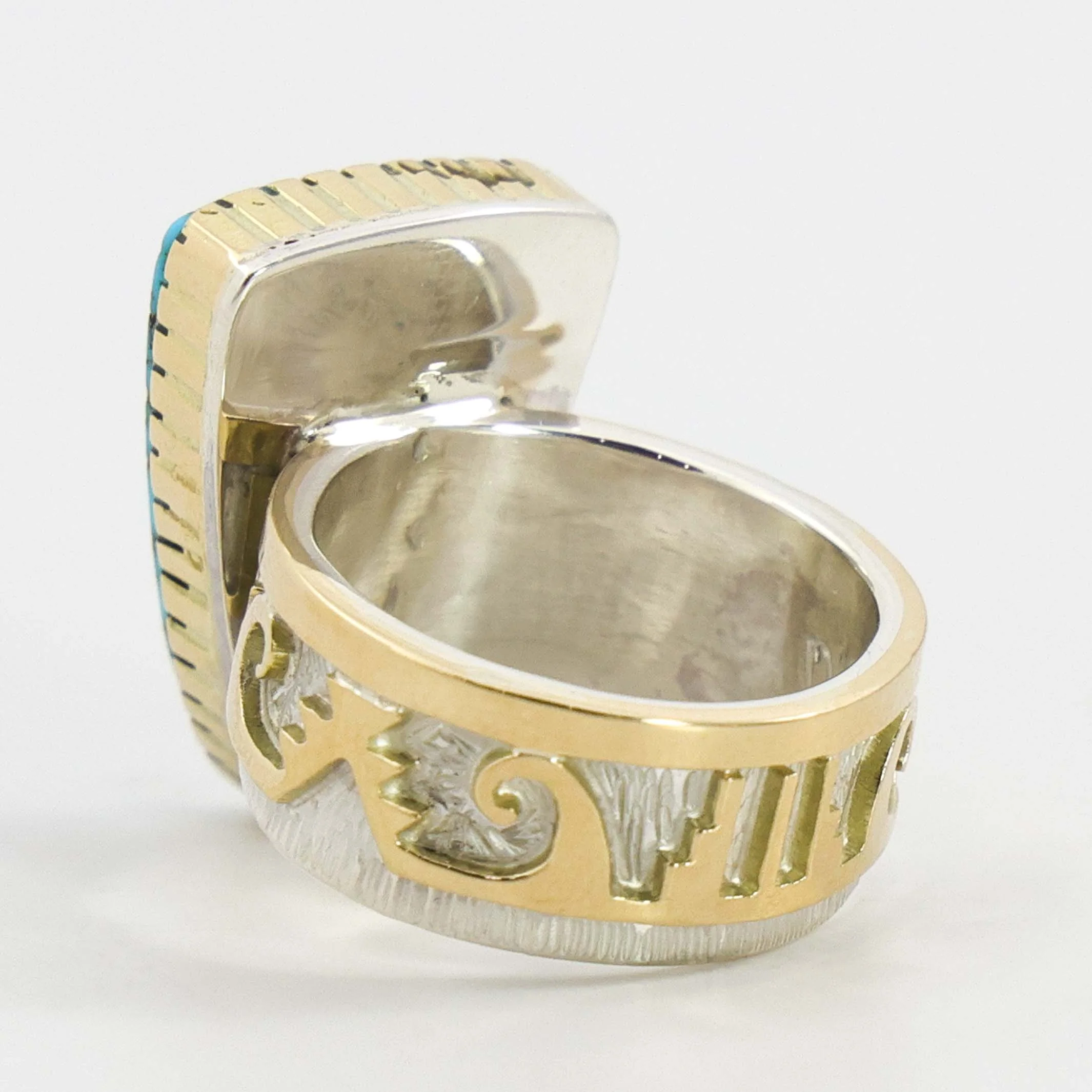 Kingman Turquoise Gold Ring - Image 4