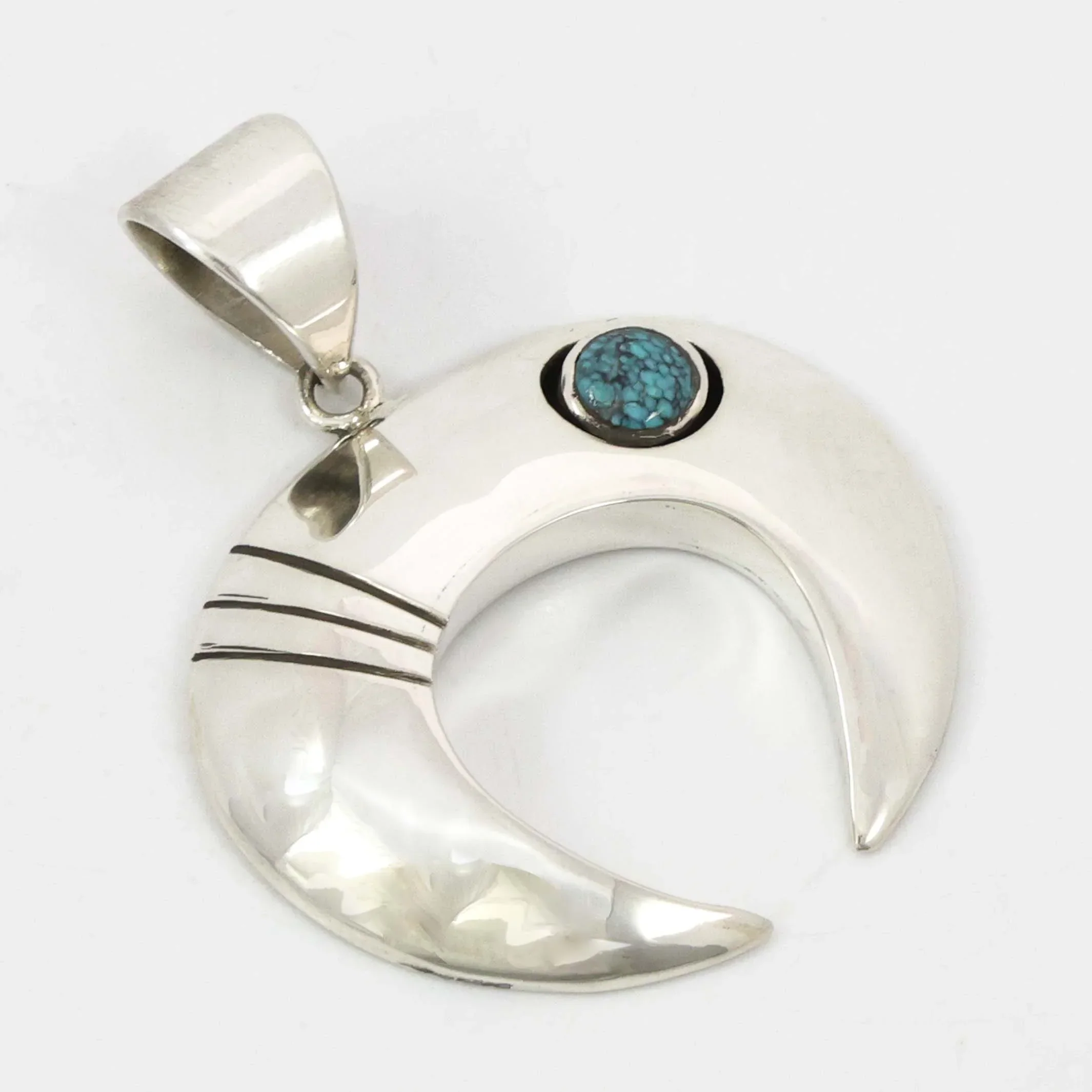 Kingman Turquoise Naja Pendant - Image 2