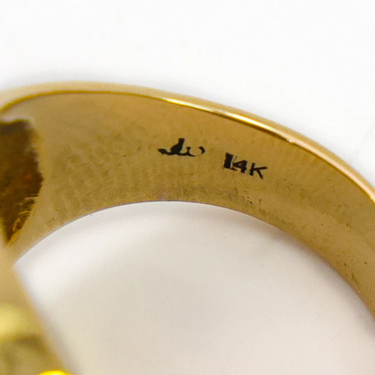 Lander Blue Turquoise Gold Ring - Image 11