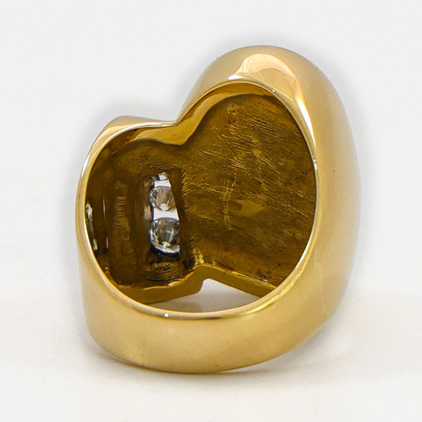 Lander Blue Turquoise Gold Ring - Image 5