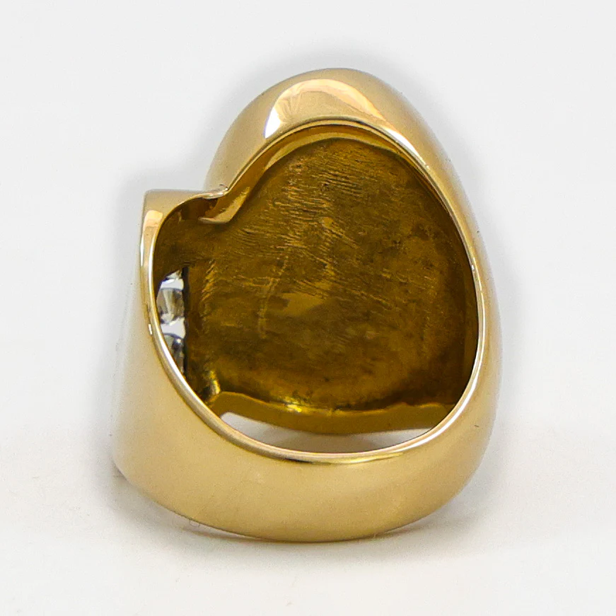 Lander Blue Turquoise Gold Ring - Image 6
