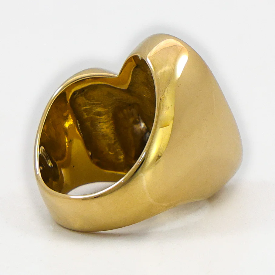 Lander Blue Turquoise Gold Ring - Image 7