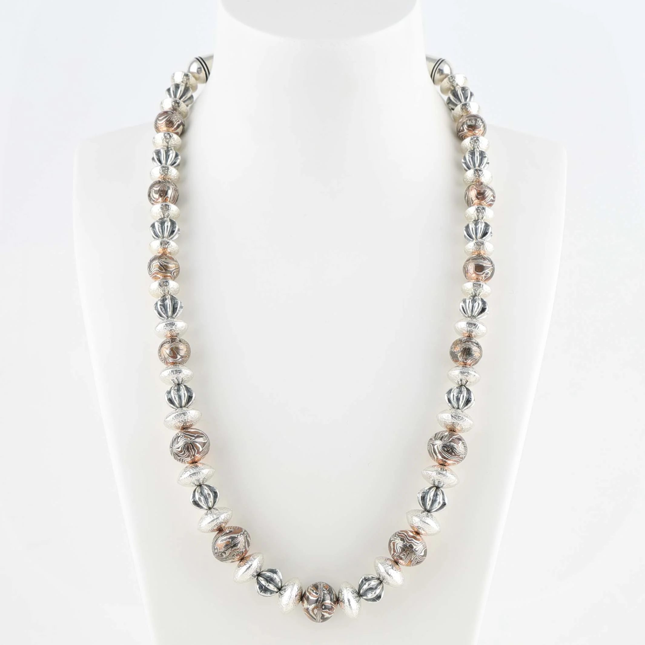 Mokume Bead Necklace