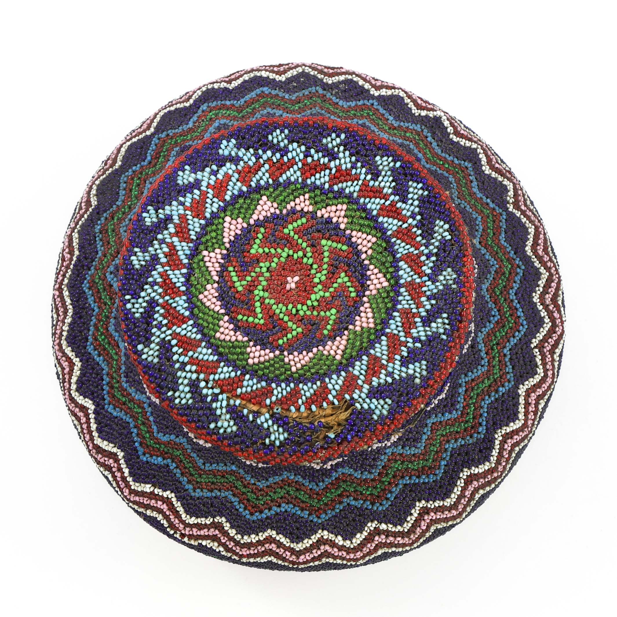 Mono Lake Paiute Beaded Basket - Image 2