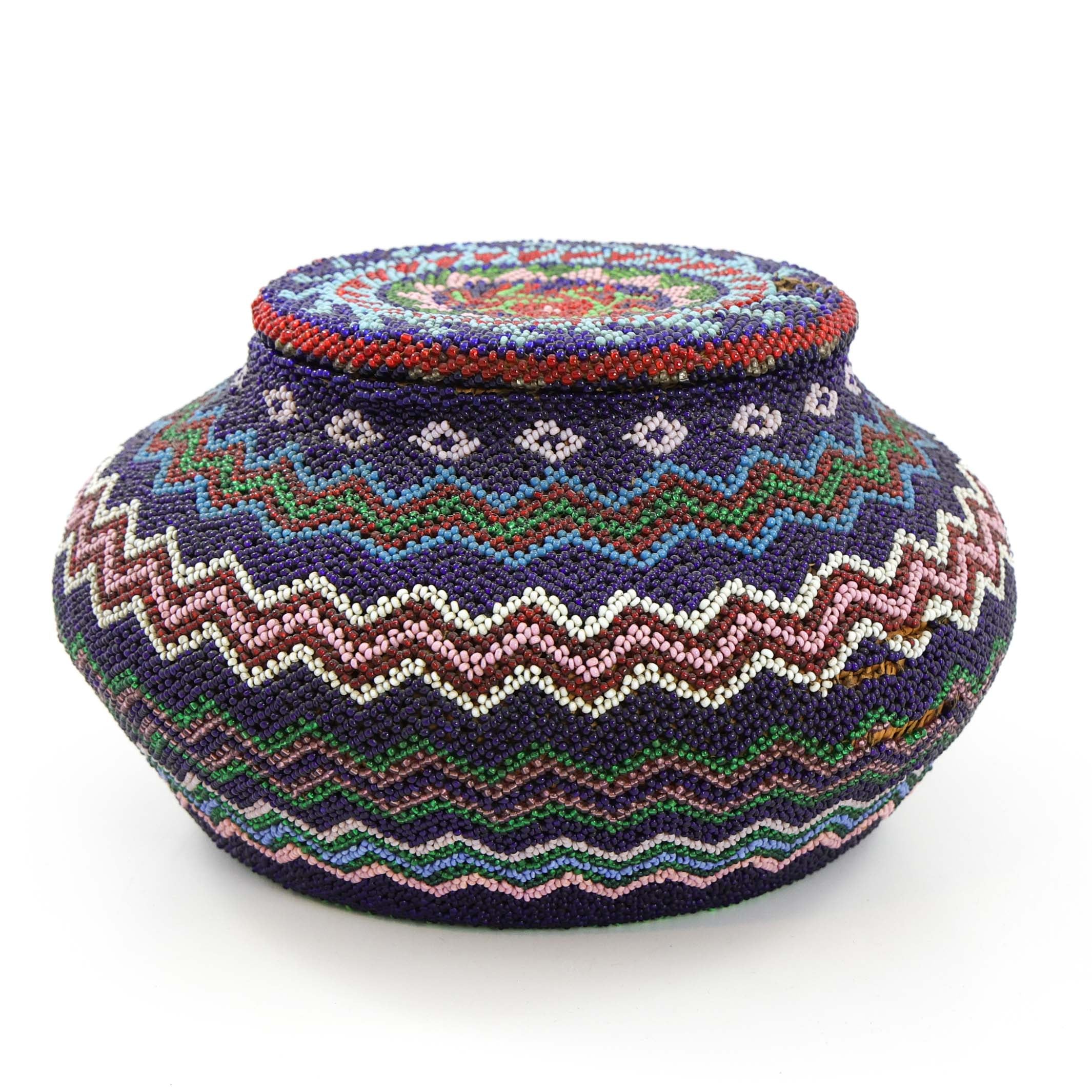 Mono Lake Paiute Beaded Basket - Image 3