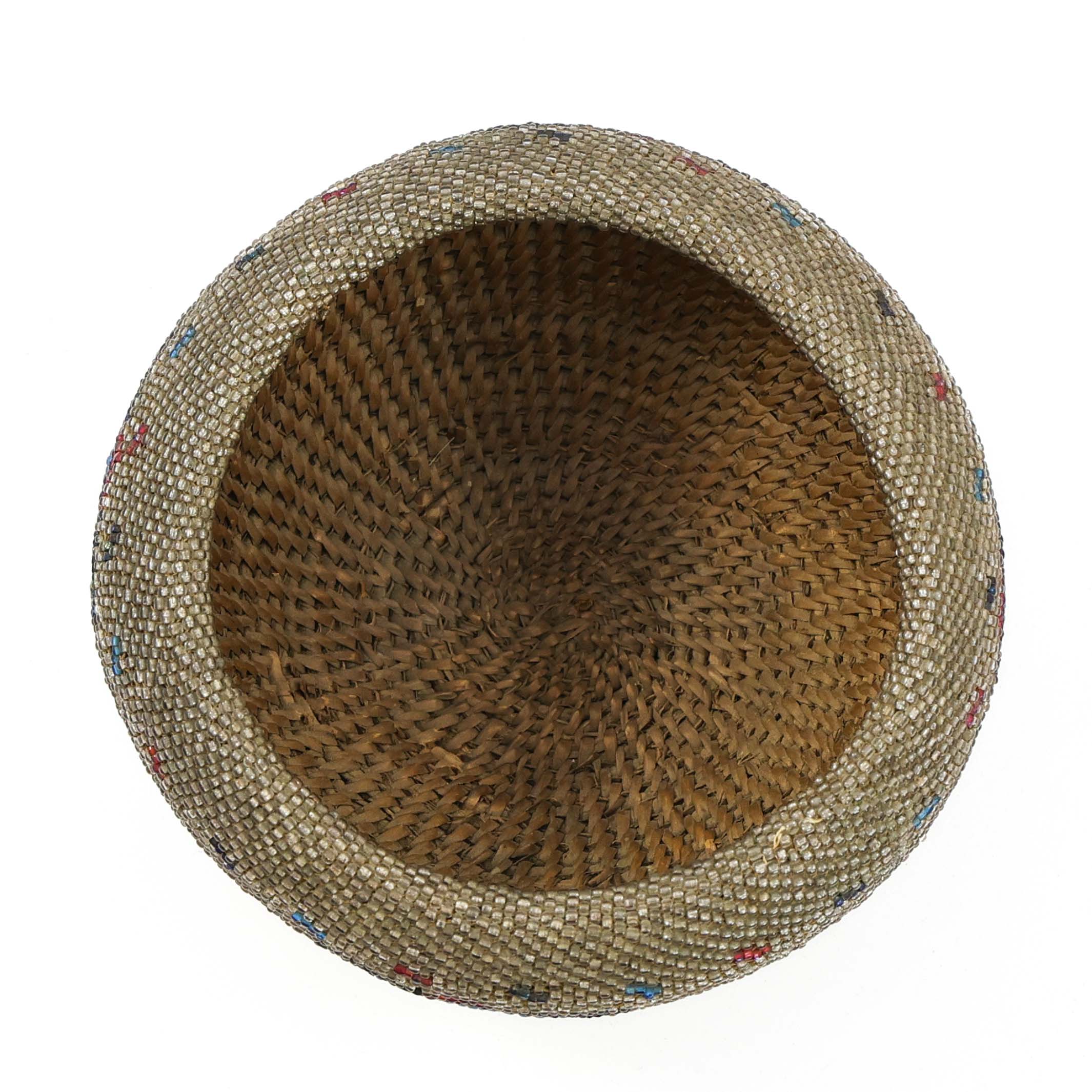 Mono Lake Paiute Beaded Basket - Image 2