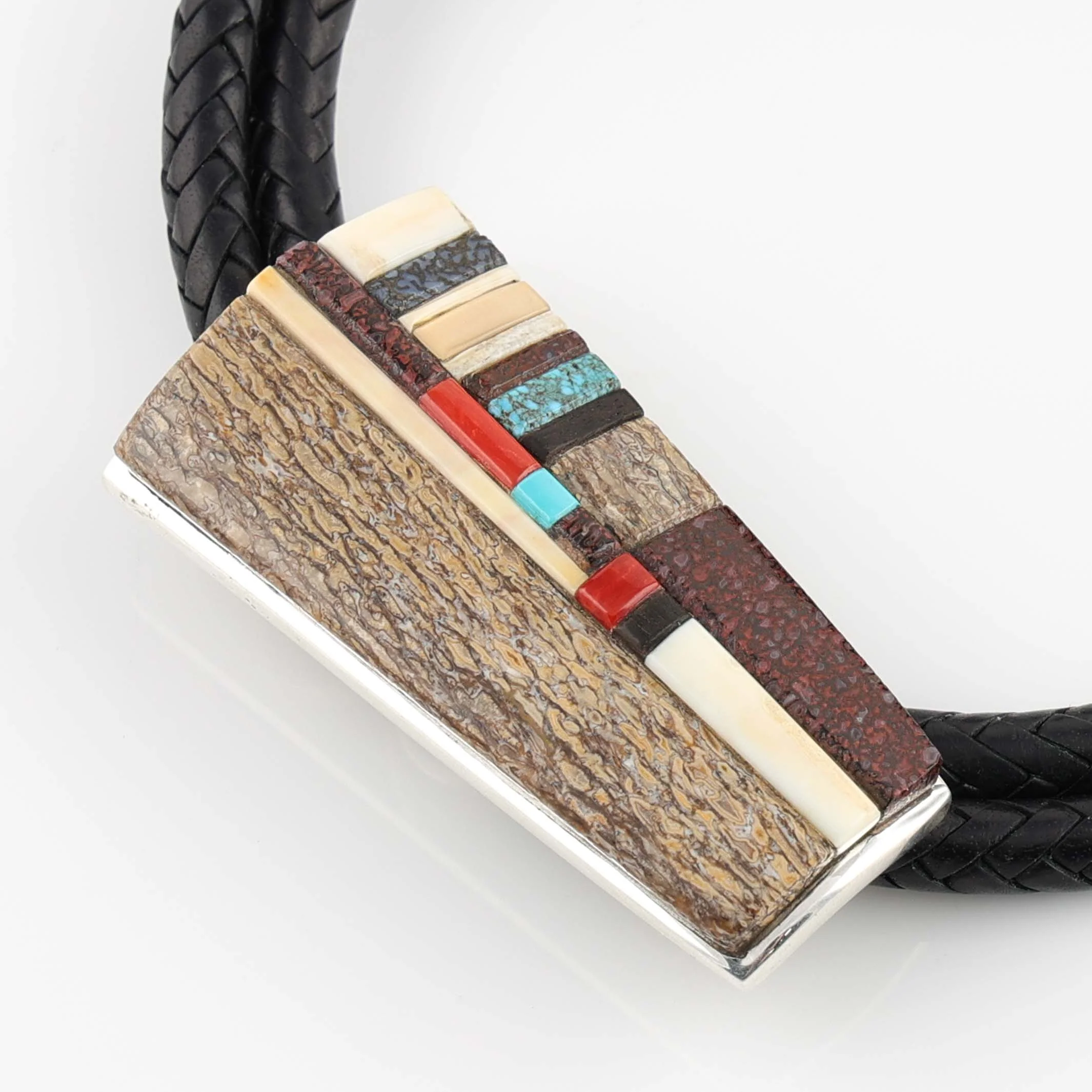 Multi-Stone Inlay Bola Tie - Image 3