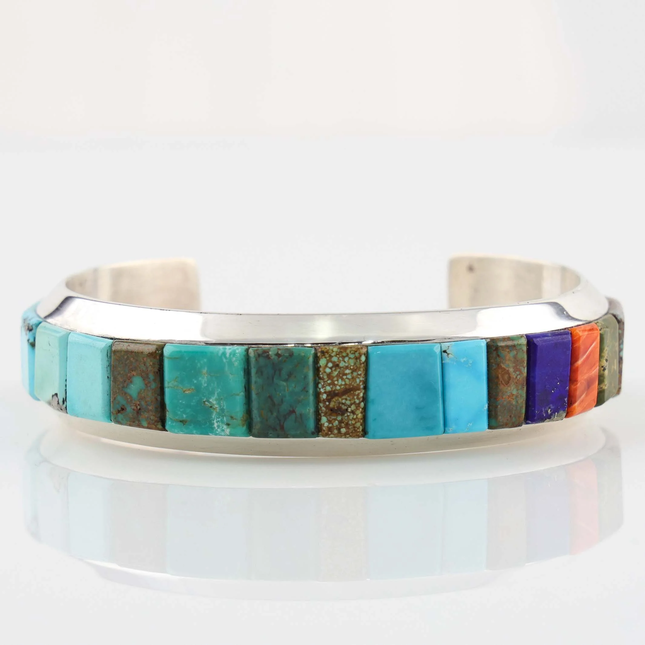 Multi-Stone Inlay Cuff