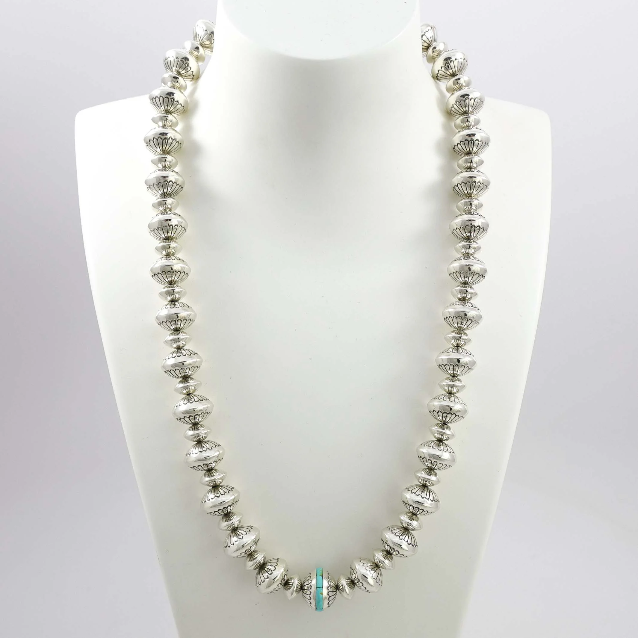 Navajo Pearl and Turquoise Necklace
