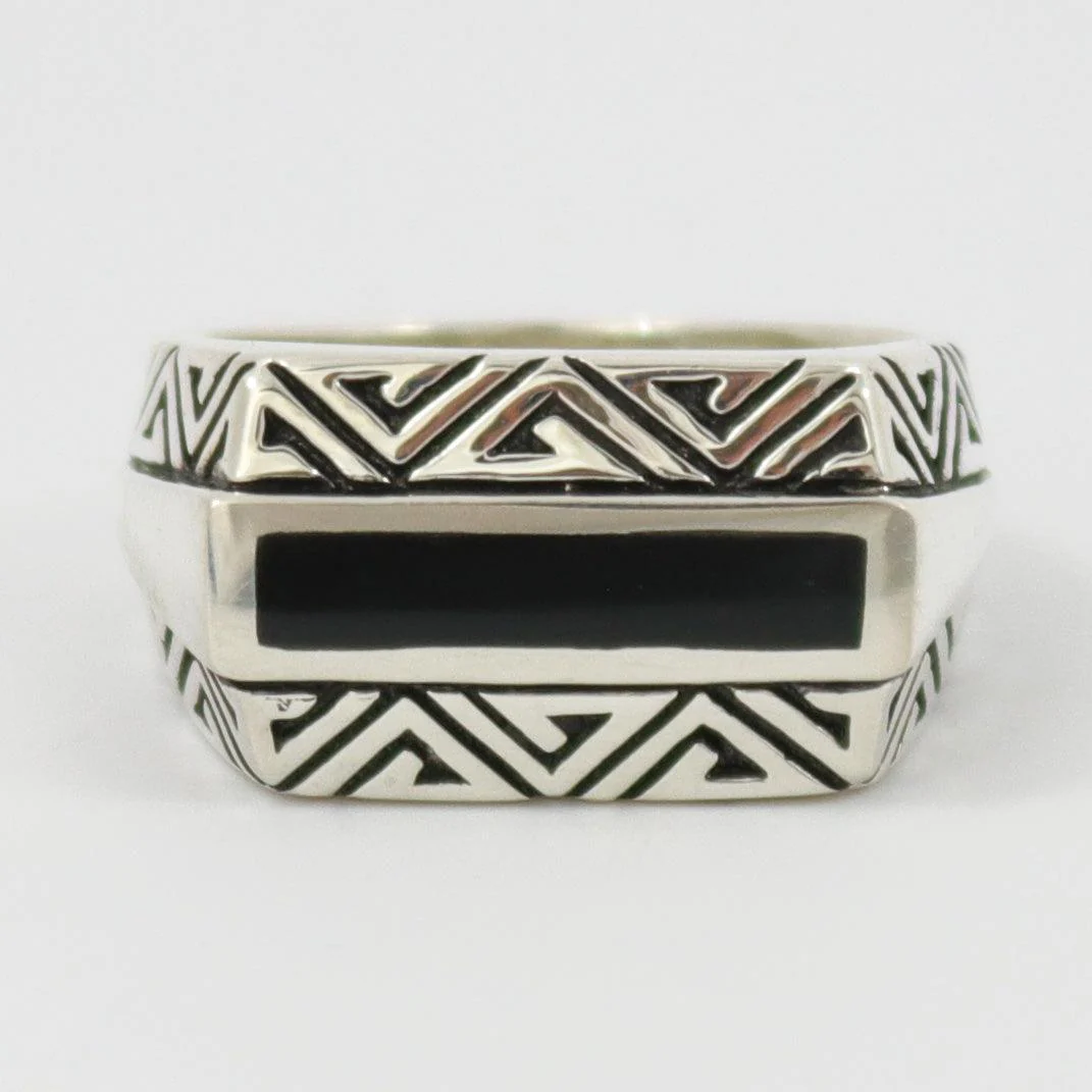 Onyx Flat Top Ring