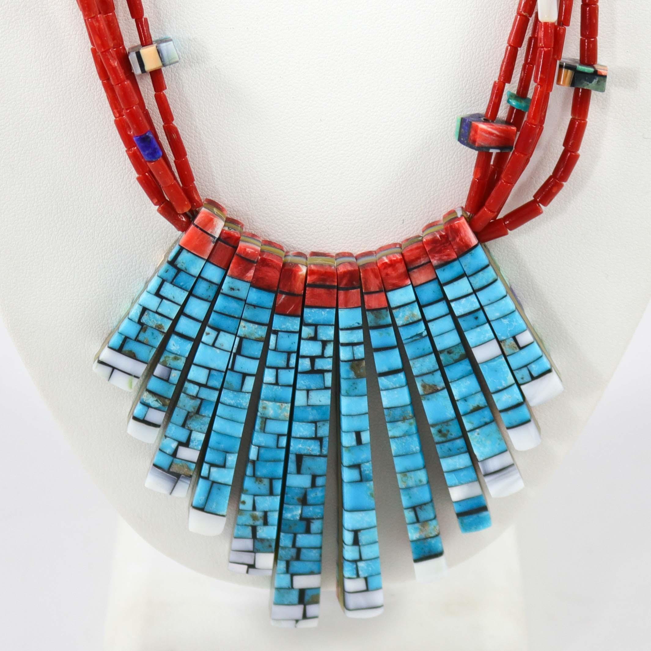 Reversible Inlaid Tab Necklace - Image 3