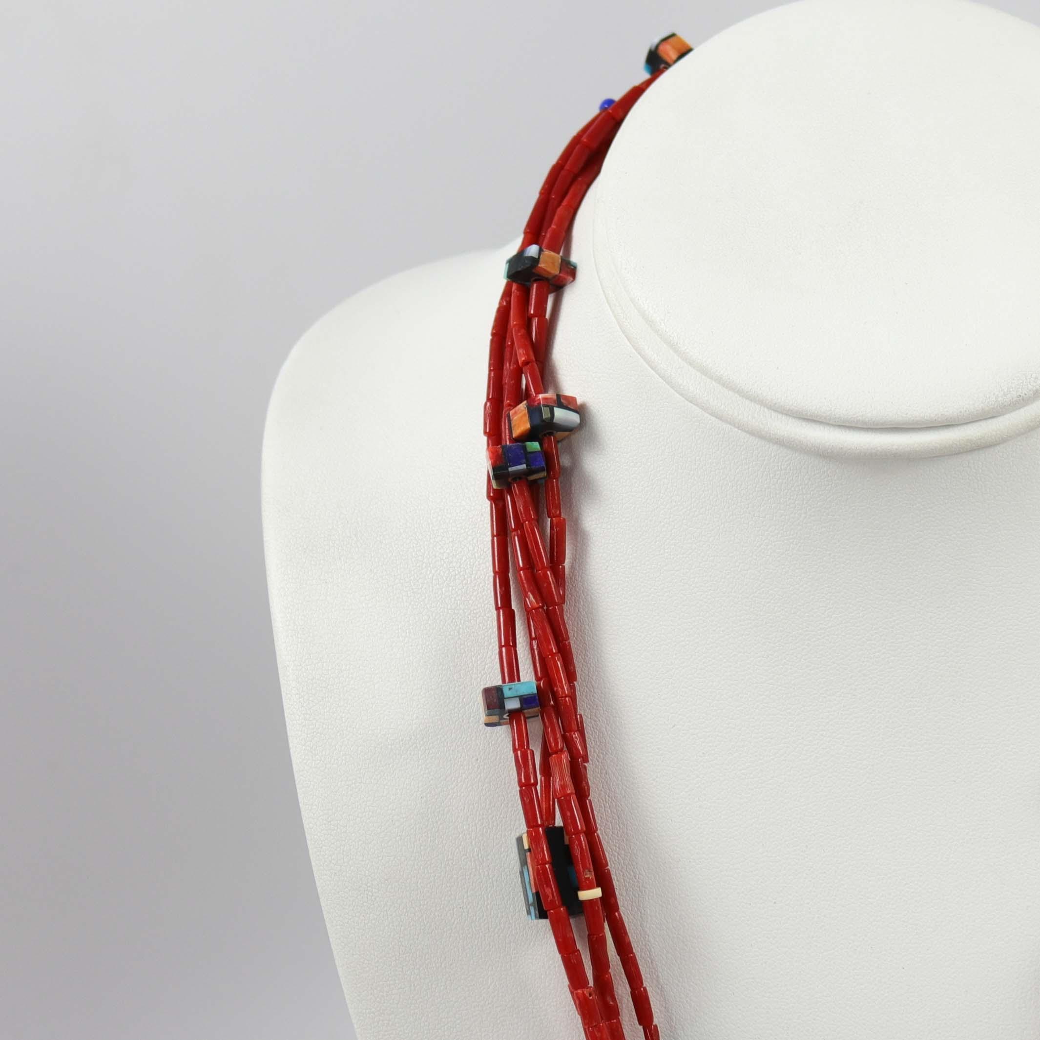 Reversible Inlaid Tab Necklace - Image 4