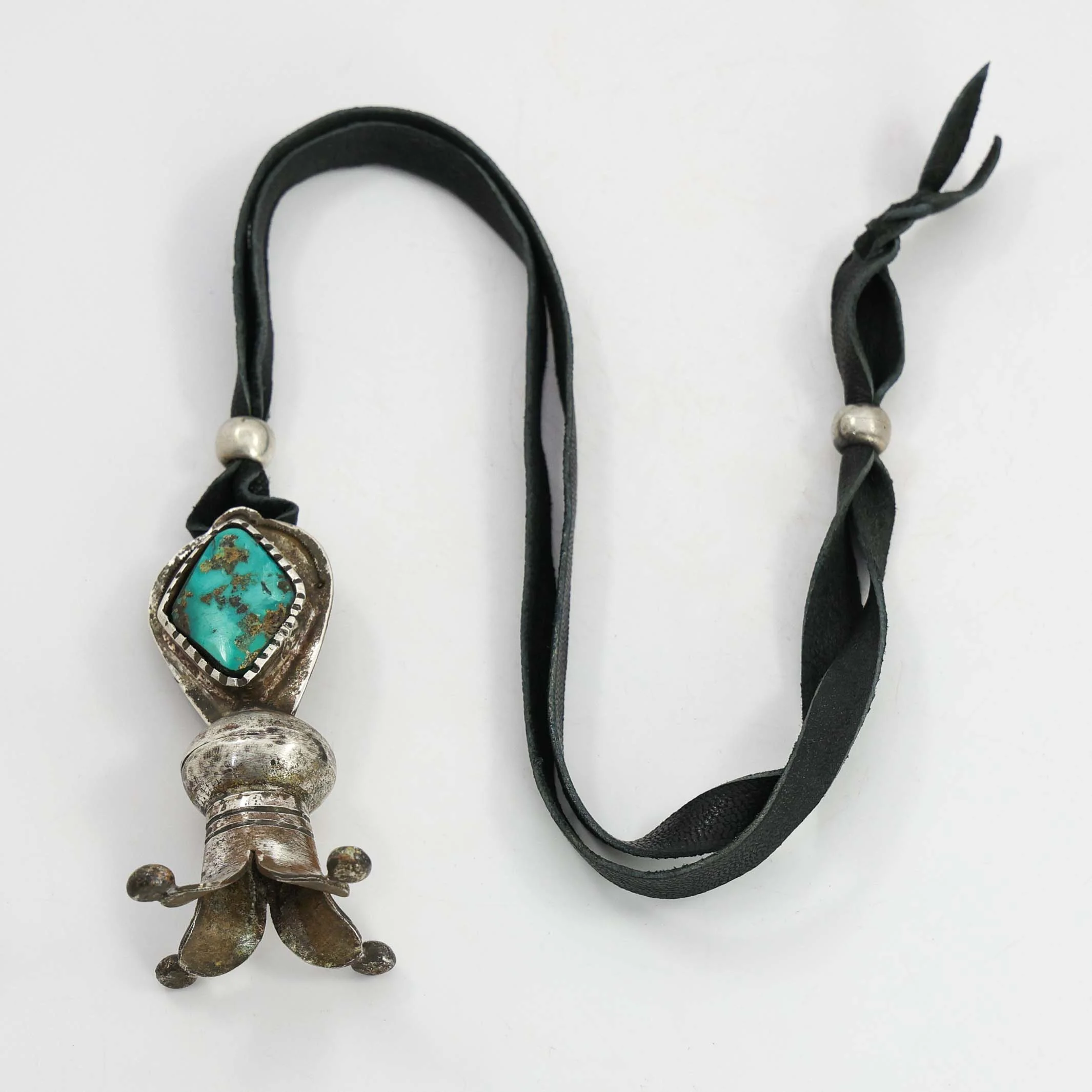 Royston Turquoise Squash Blossom Pendant - Image 2