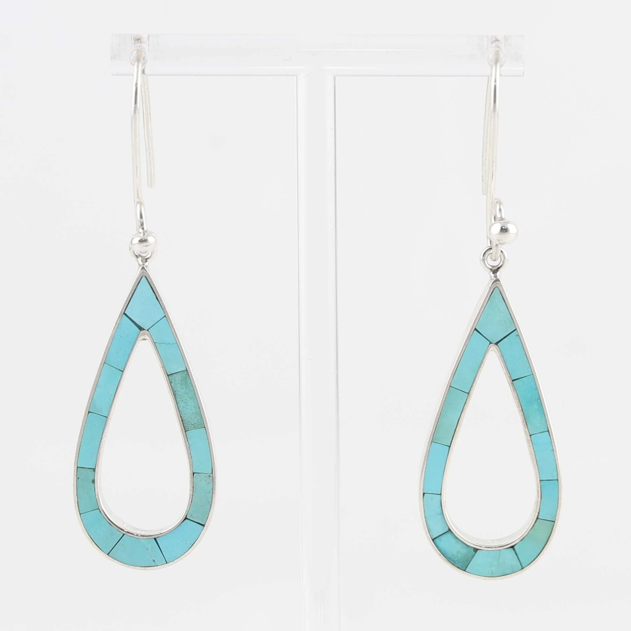 Silver Bell Turquoise Earrings