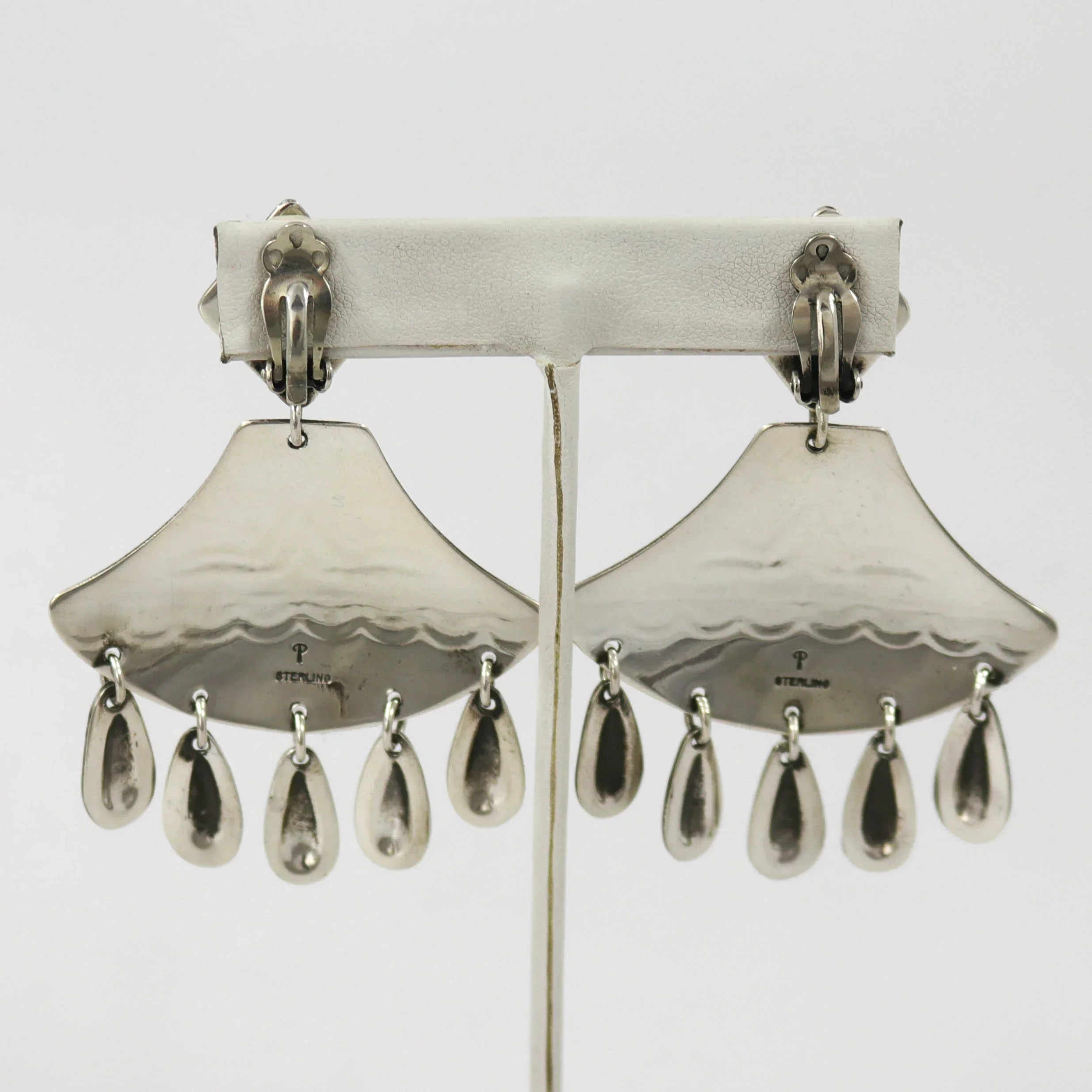 Silver Clip Earrings - Image 3
