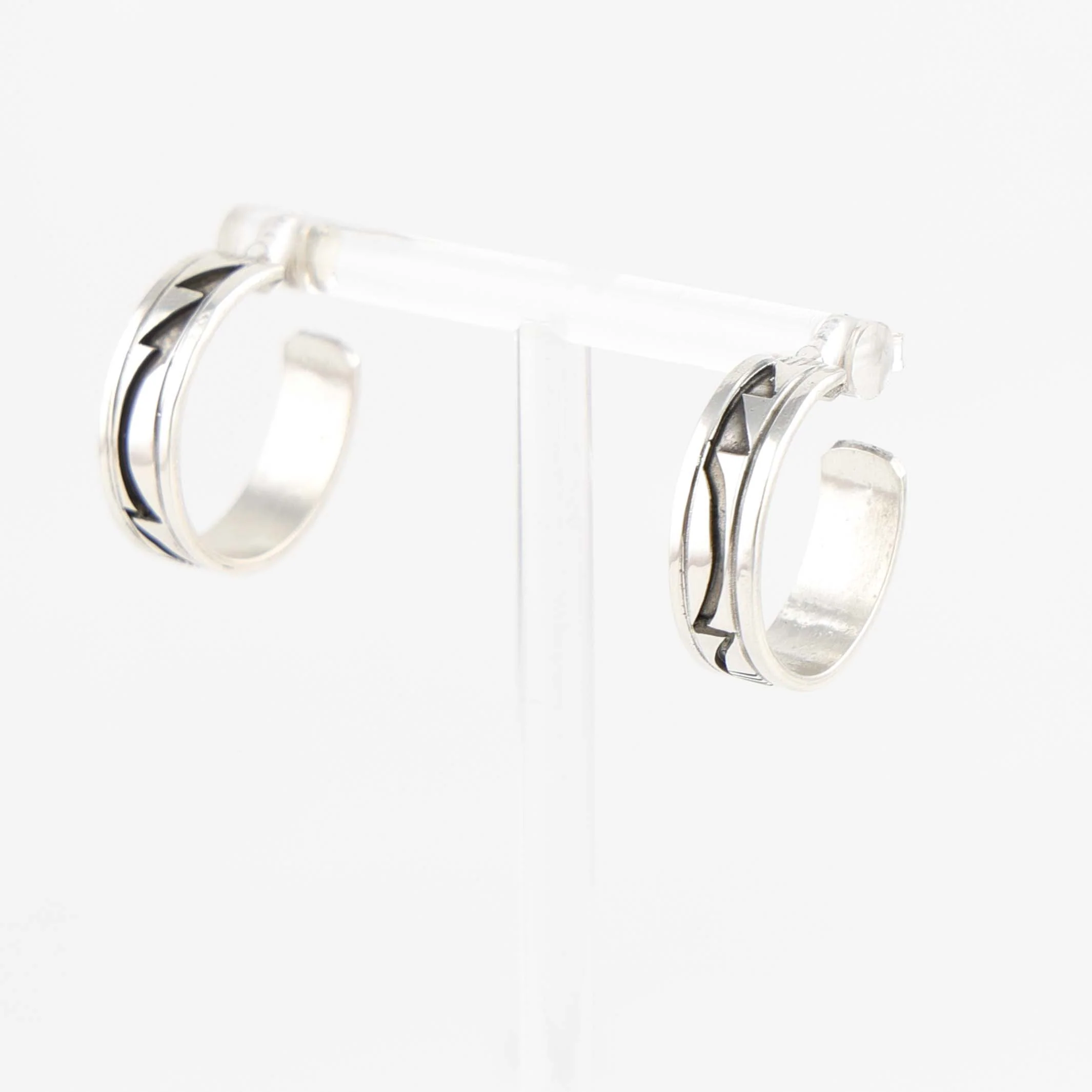 Silver Hoop Earrings - Image 2