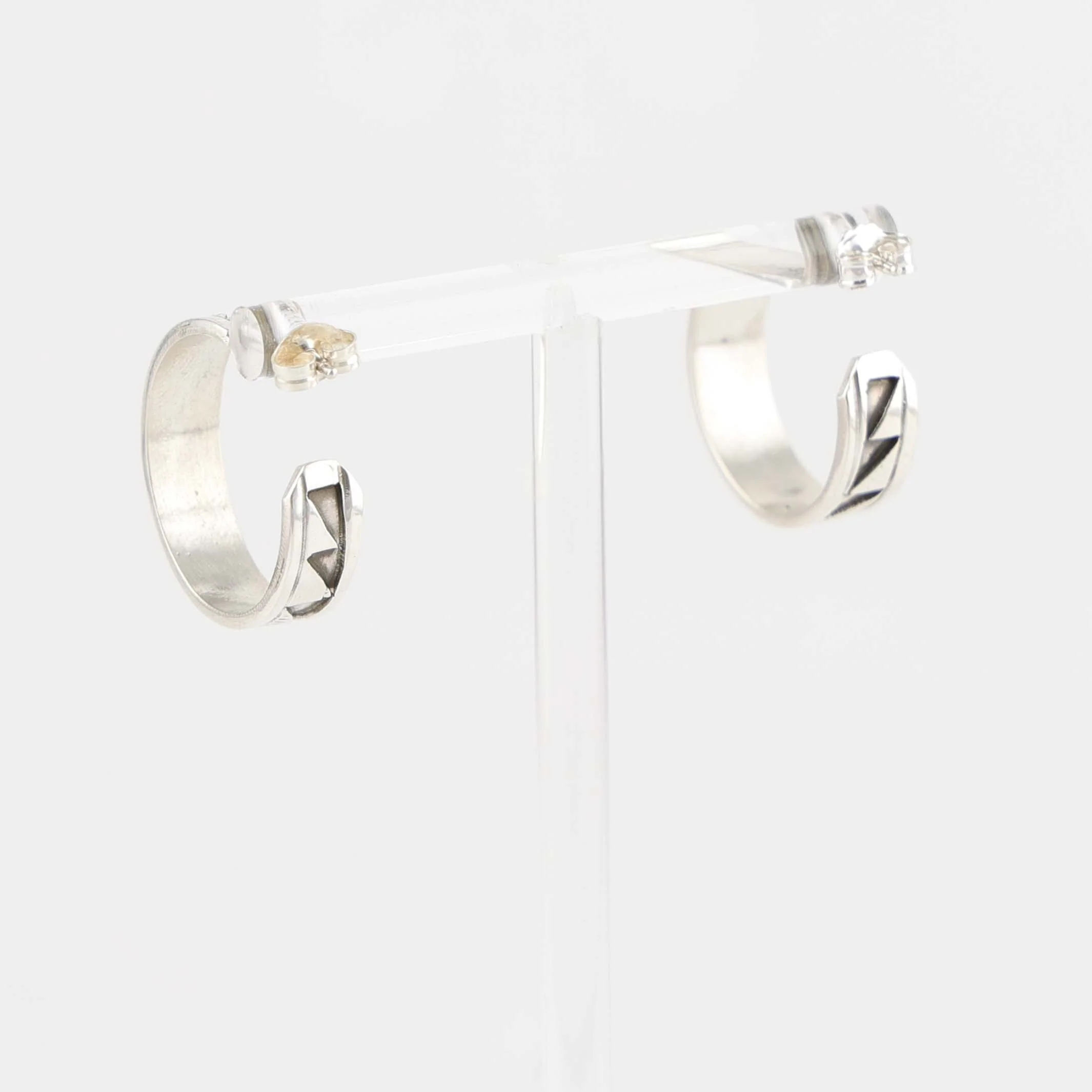 Silver Hoop Earrings - Image 3
