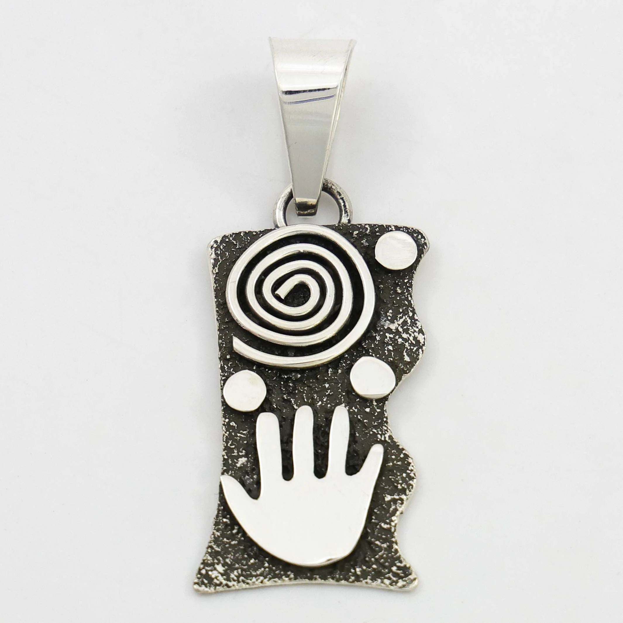 Silver Petroglyph Pendant