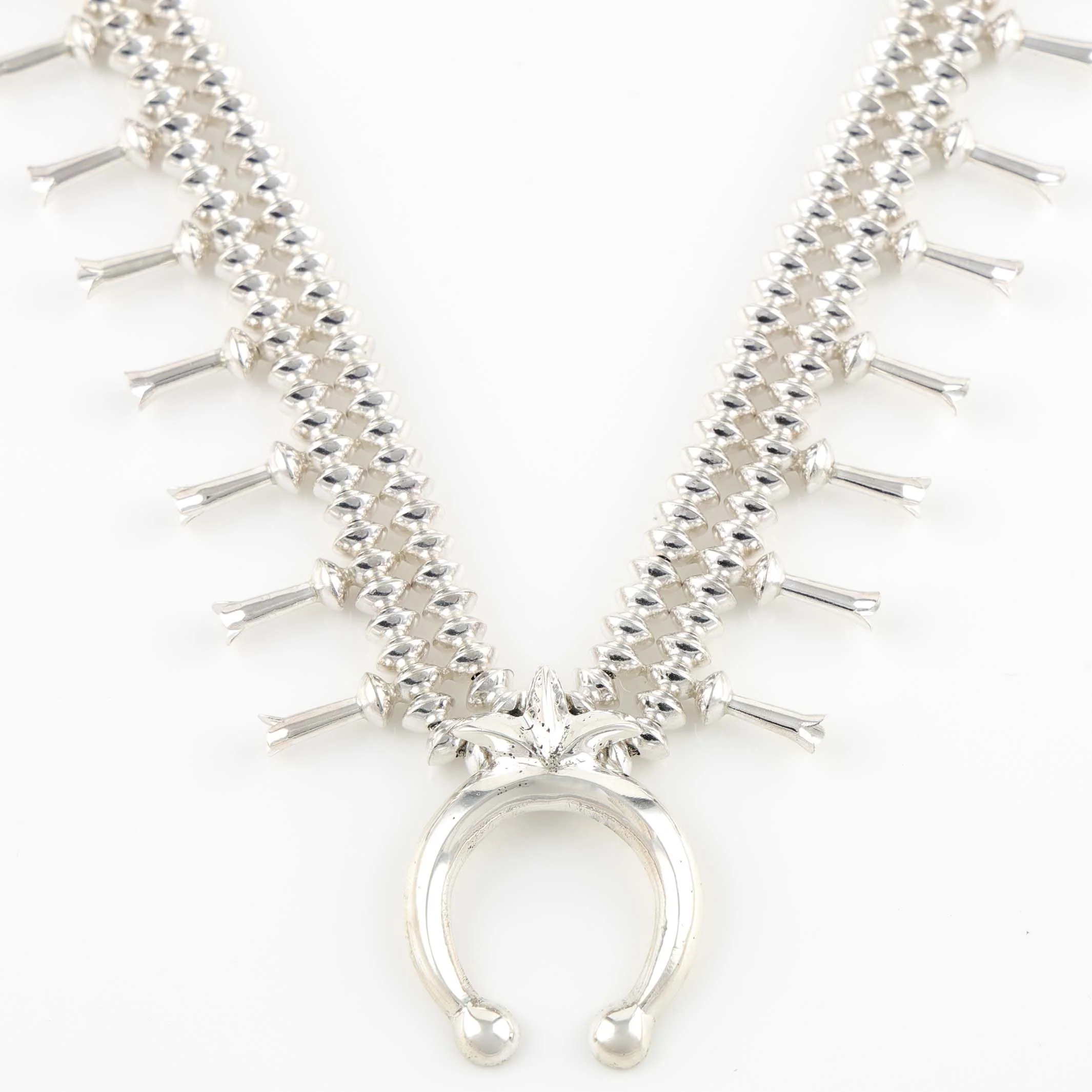 Silver Squash Blossom Necklace - Image 2