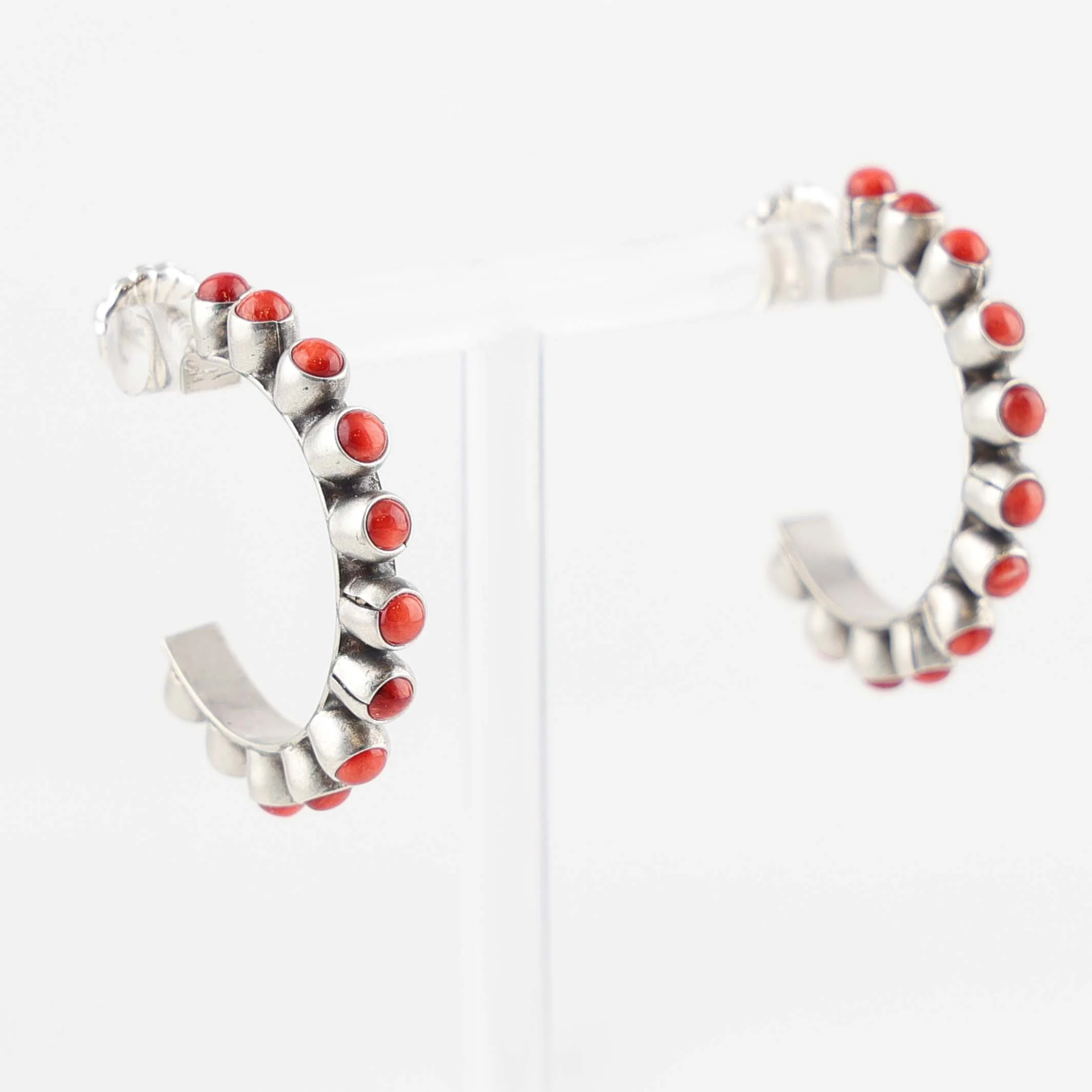 Spiny Oyster Shell Hoop Earrings