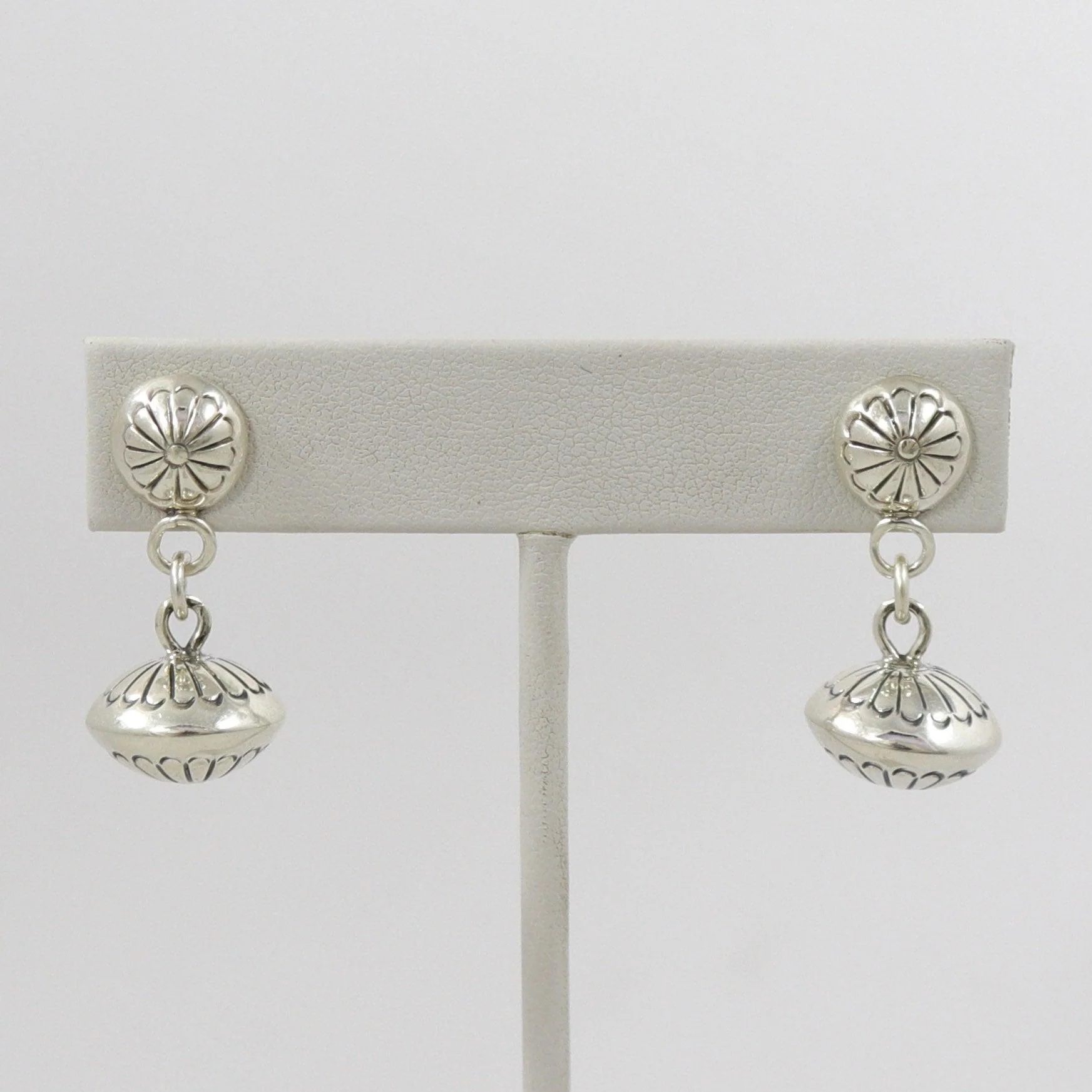 Stamped Bead Earrings