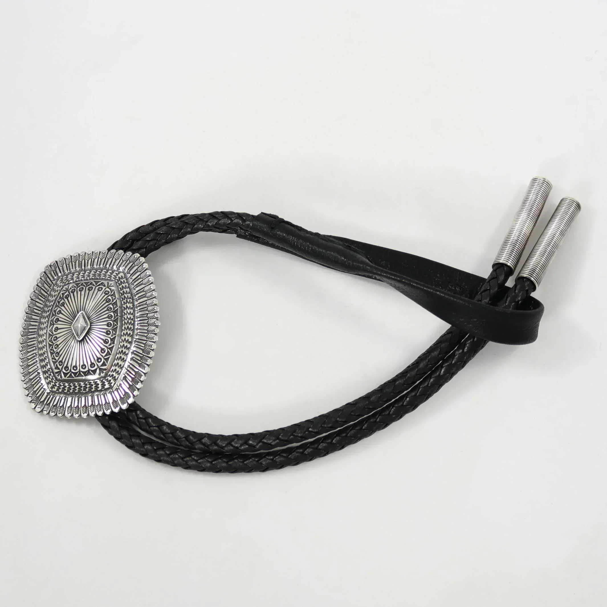 Stamped Silver Bola Tie - Image 2