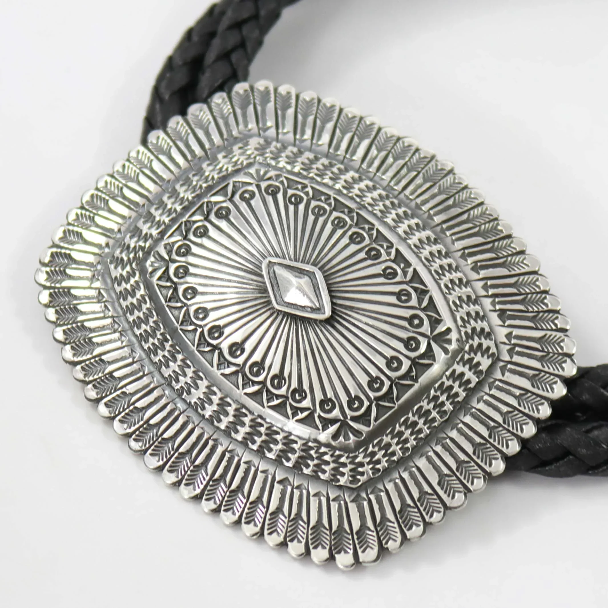 Stamped Silver Bola Tie - Image 3