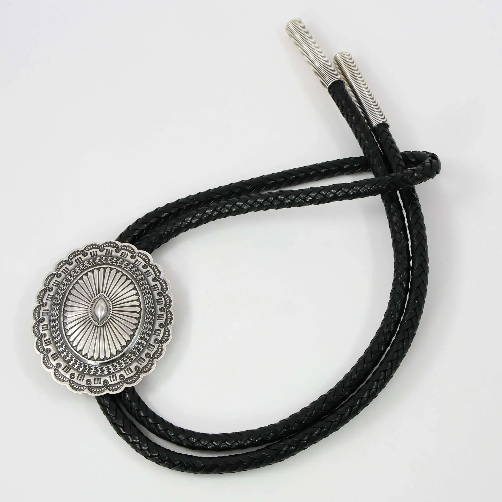 Stamped Silver Bola Tie - Image 2