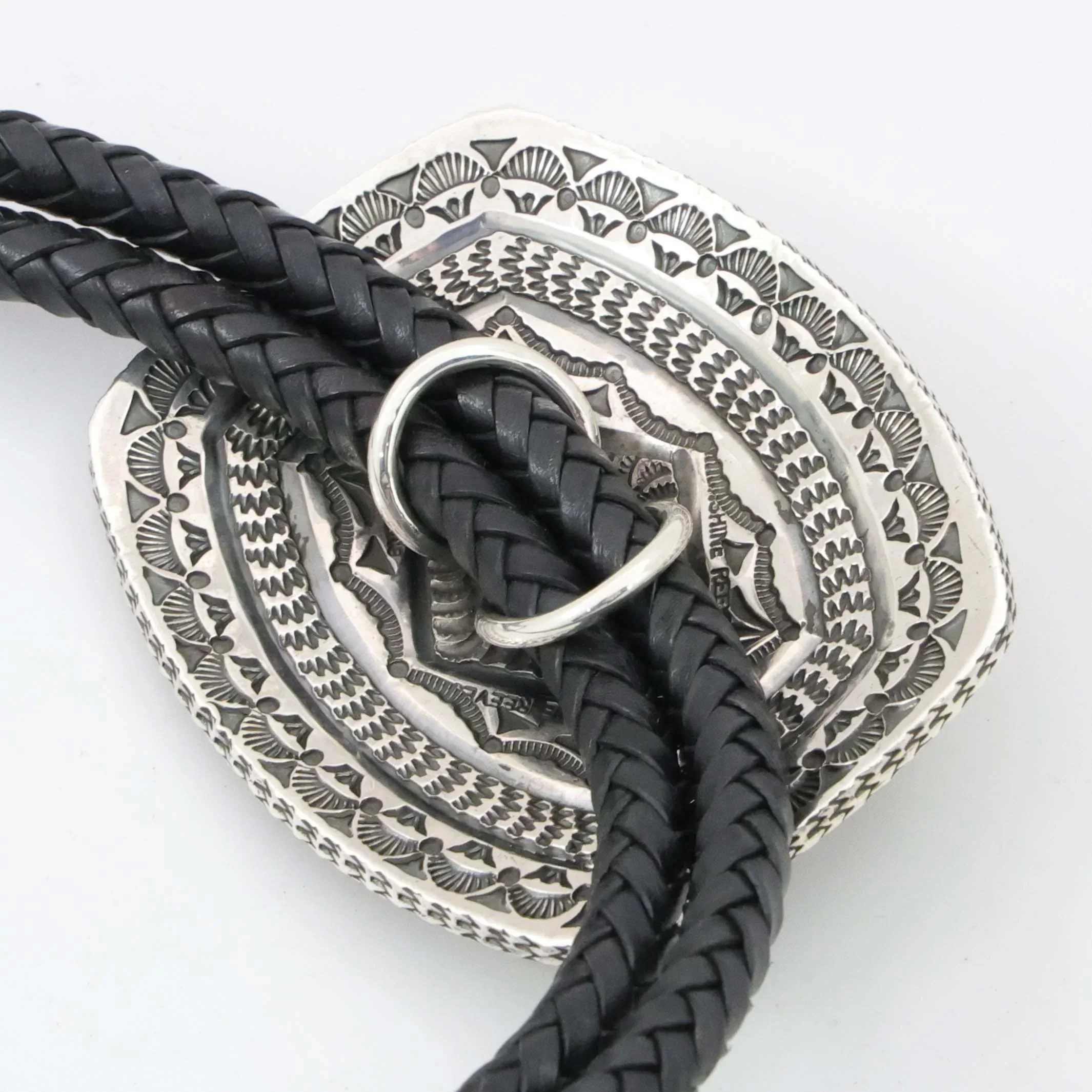 Stamped Silver Bola Tie - Image 4