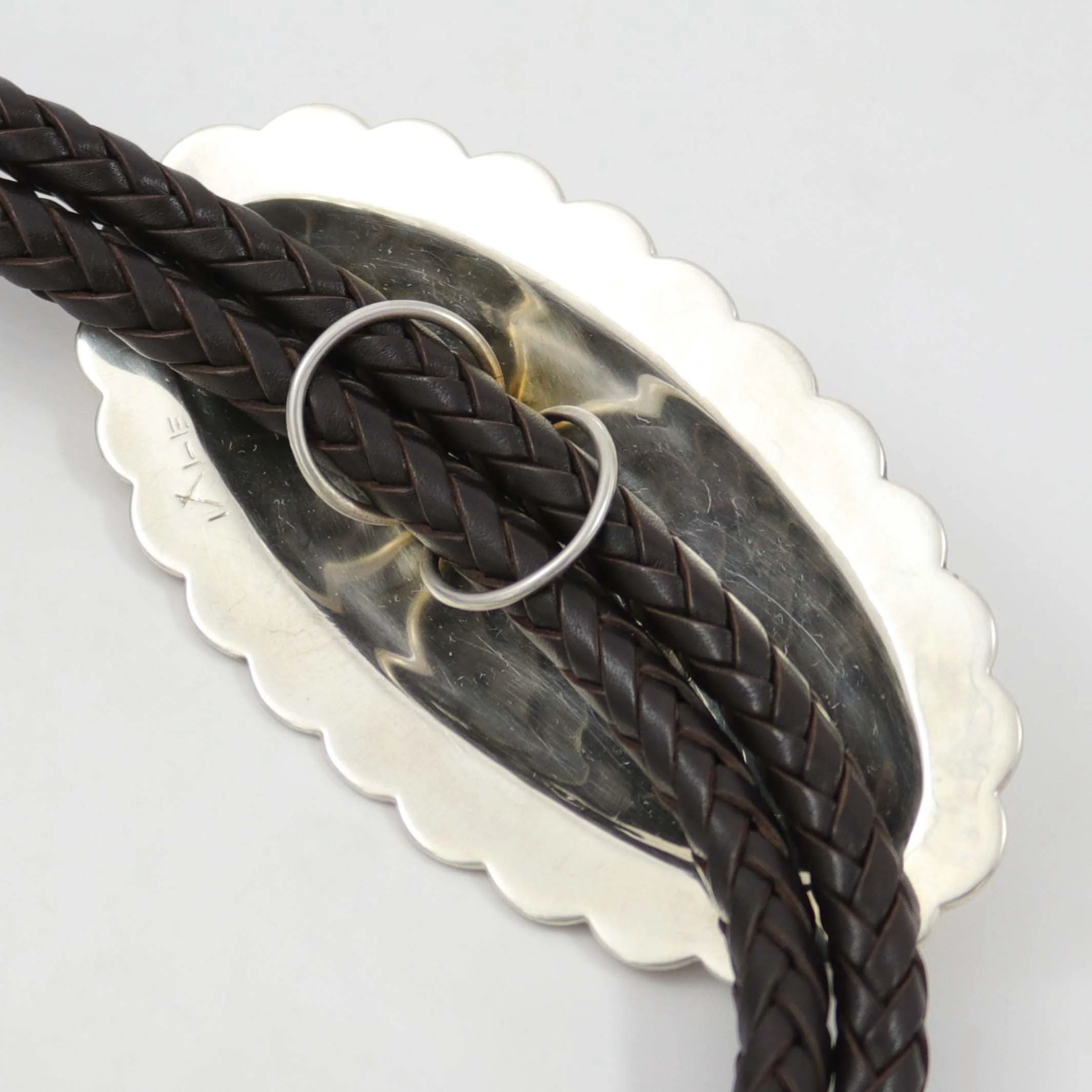 Stamped Silver Bola Tie - Image 4