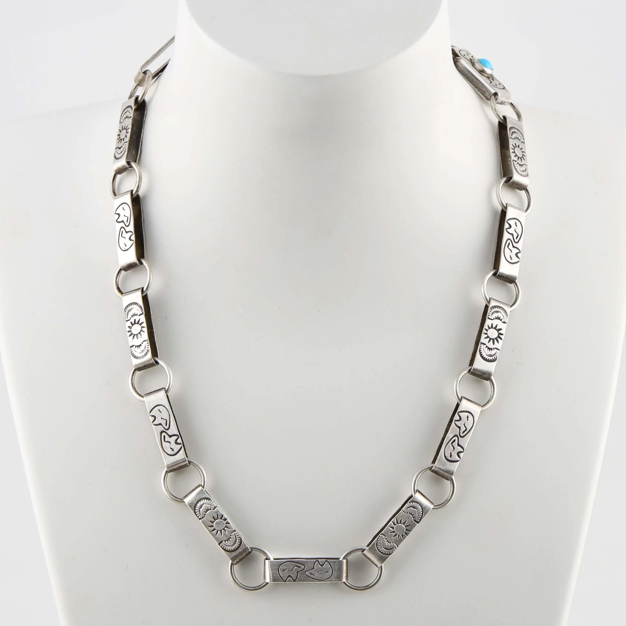 Stamped Silver Chain