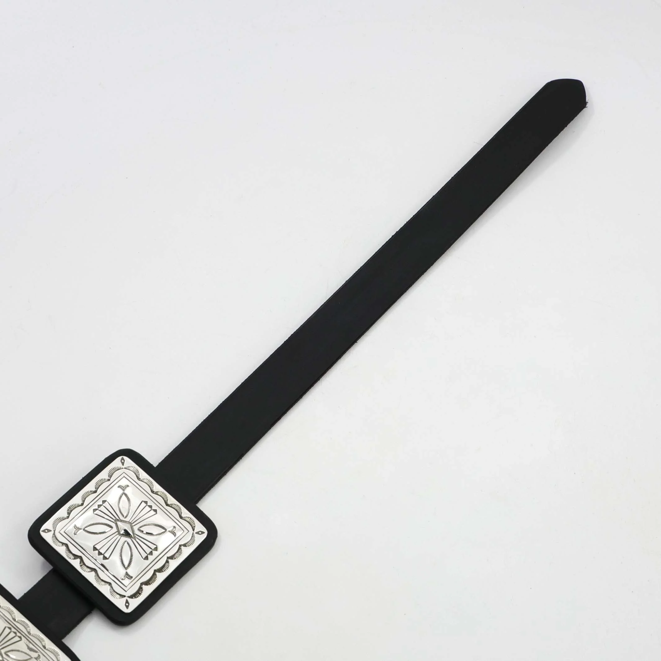 Stamped Silver Concha Belt - Image 8