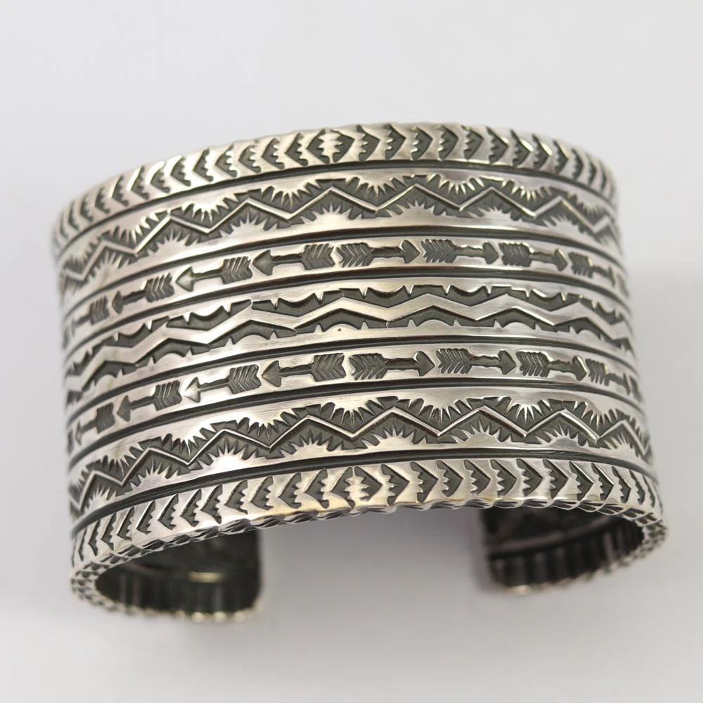 Stamped Silver Cuff