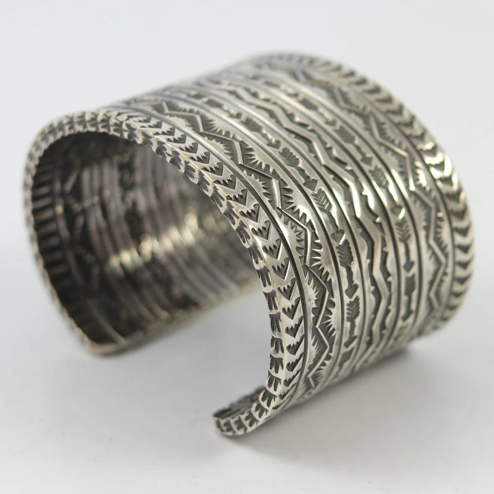 Stamped Silver Cuff - Image 2