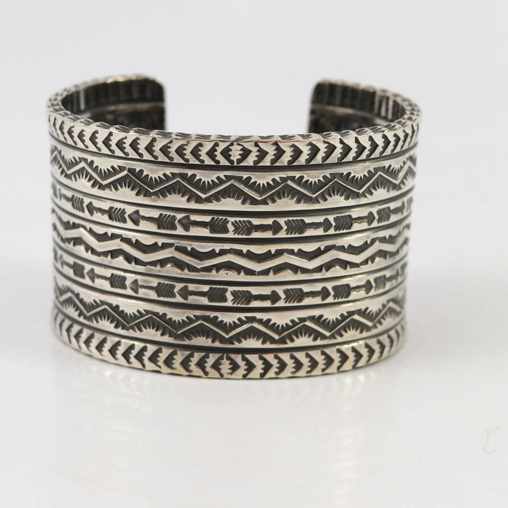 Stamped Silver Cuff - Image 3