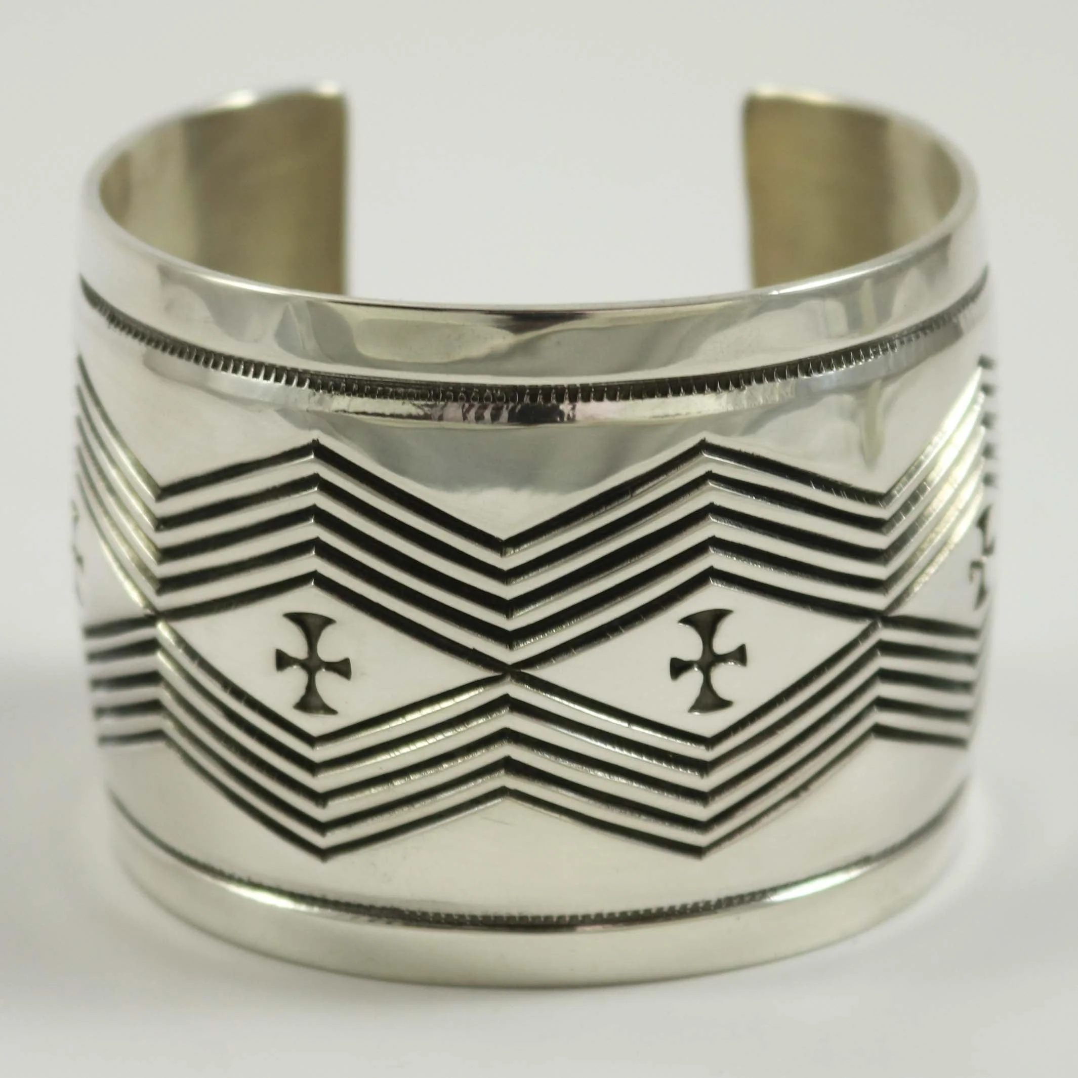 Stamped Silver Cuff - Image 2