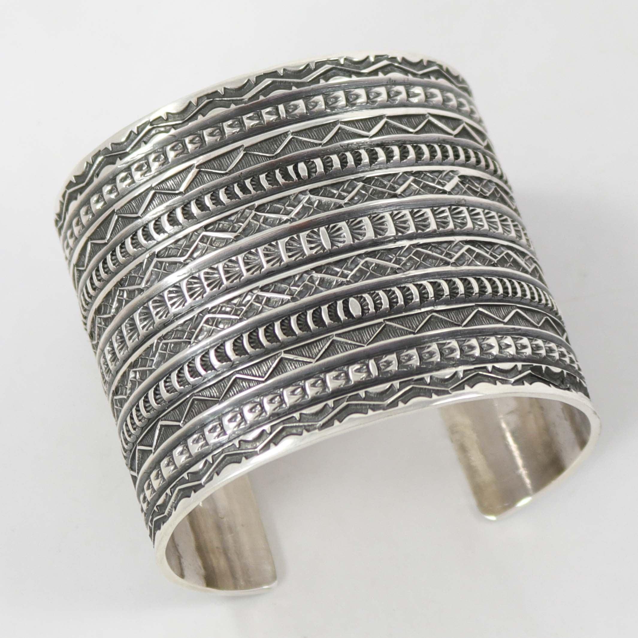 Stamped Silver Cuff