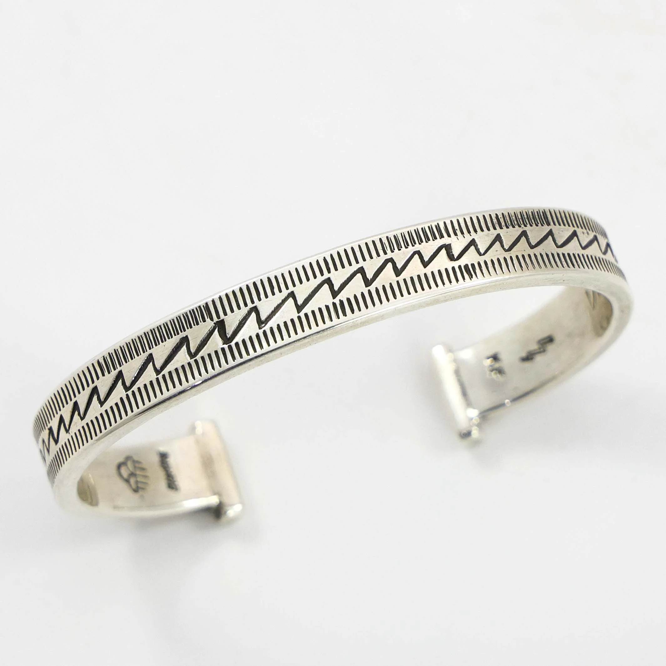 Stamped Silver Cuff