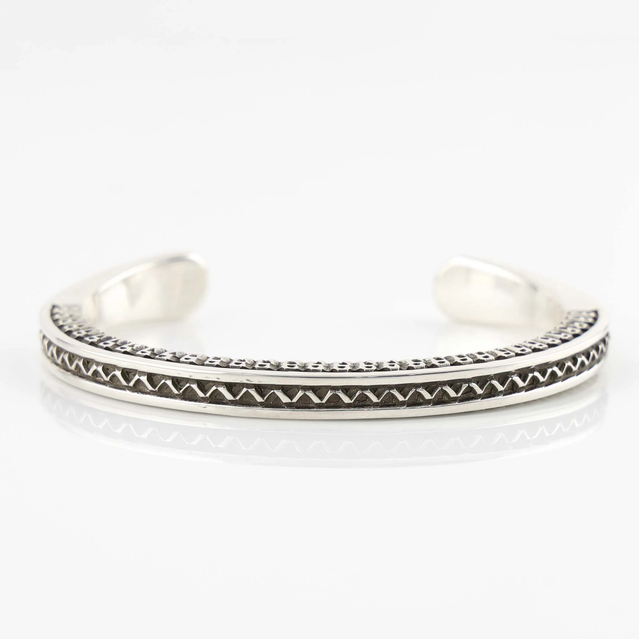 Stamped Silver Cuff