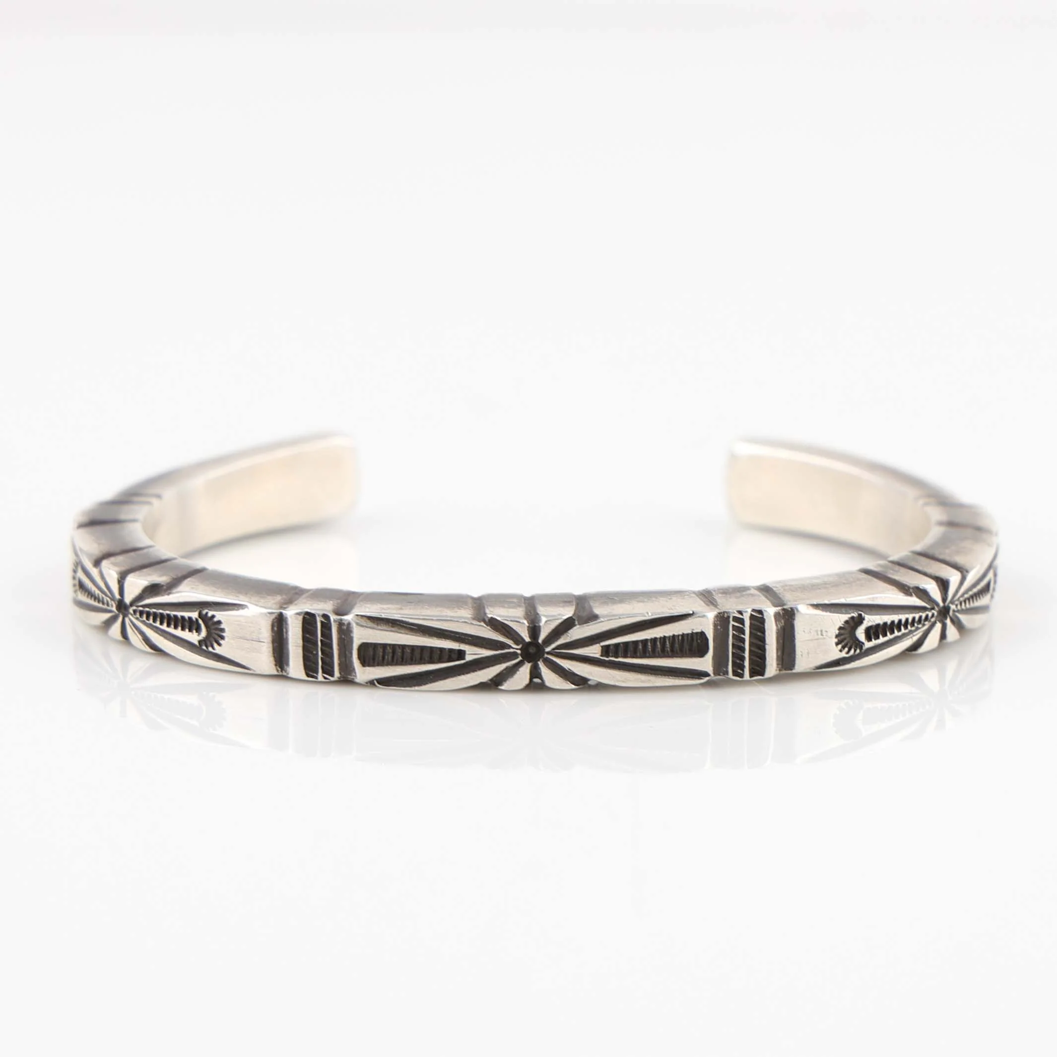 Stamped Silver Cuff