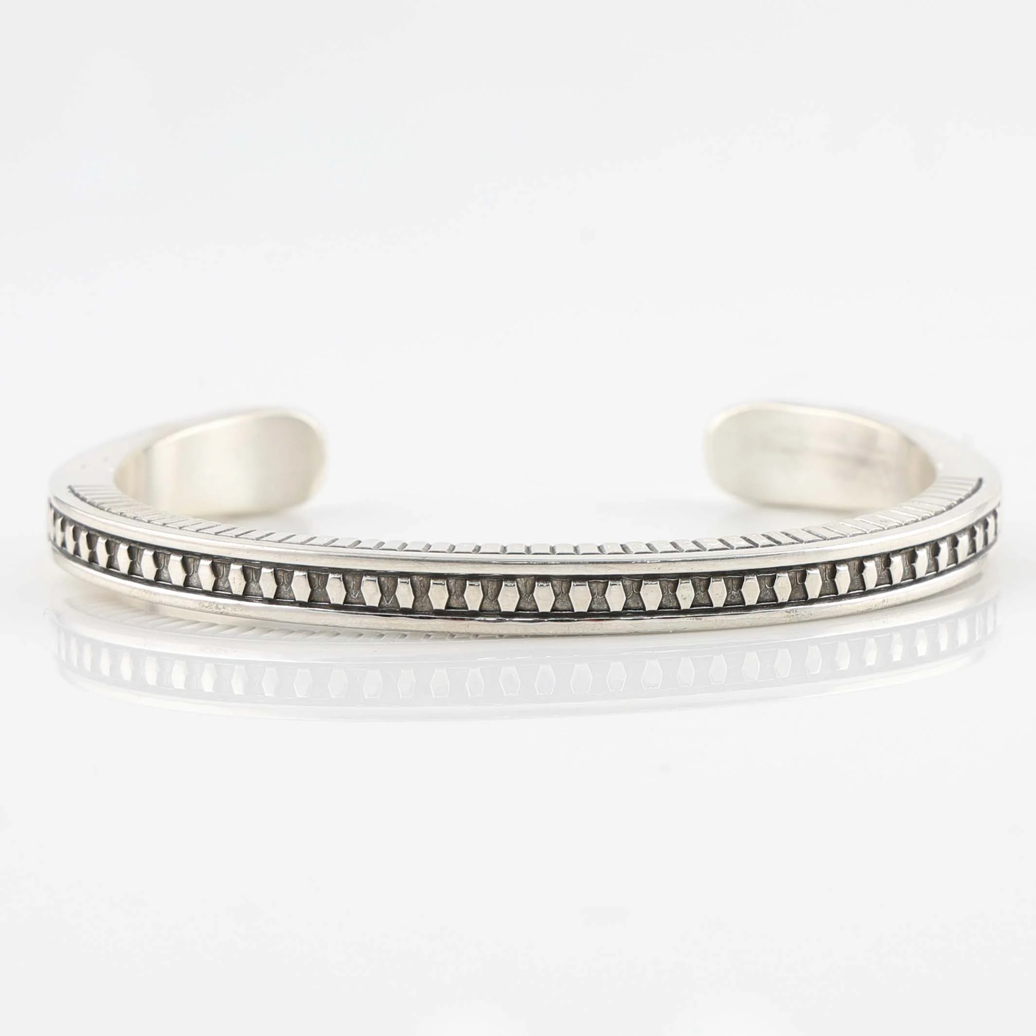 Stamped Silver Cuff