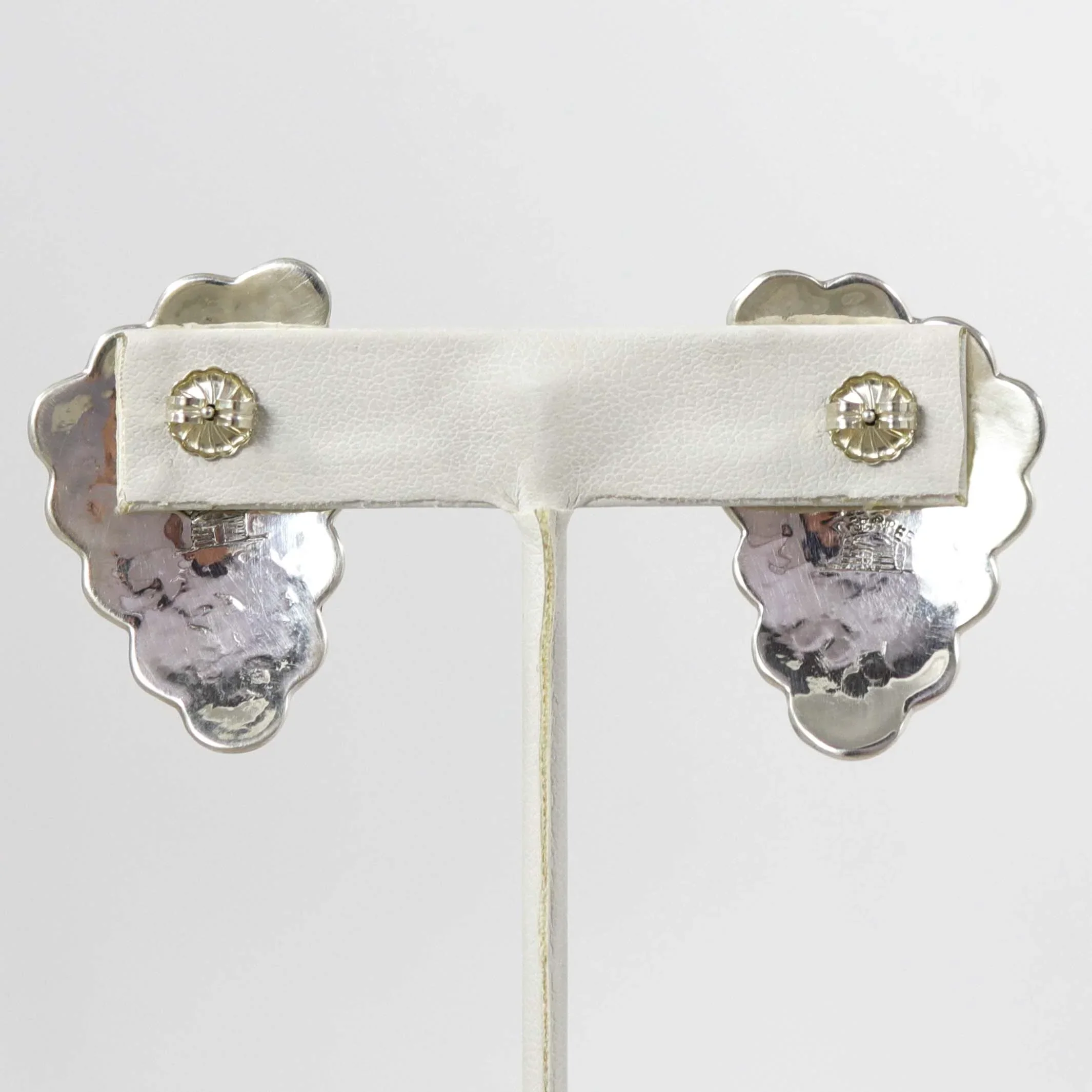 Stamped Silver Earrings - Image 2